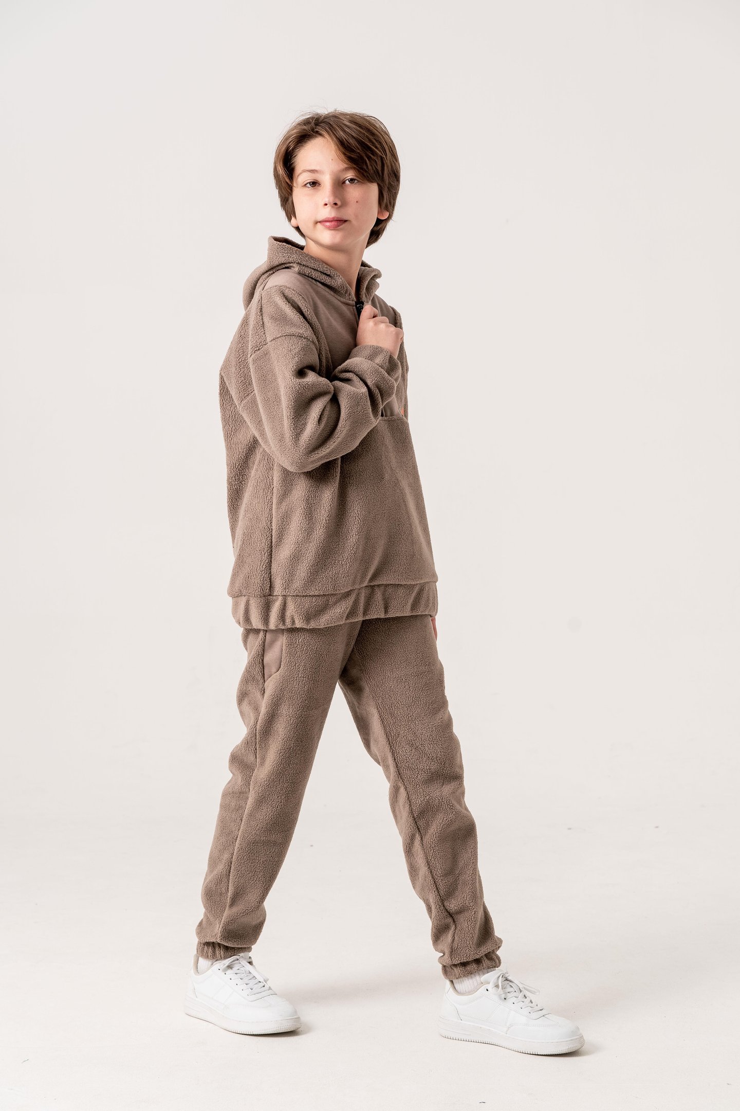 Nakışlı Polar Erkek Çocuk Alt-Üst Eşofman Takımı