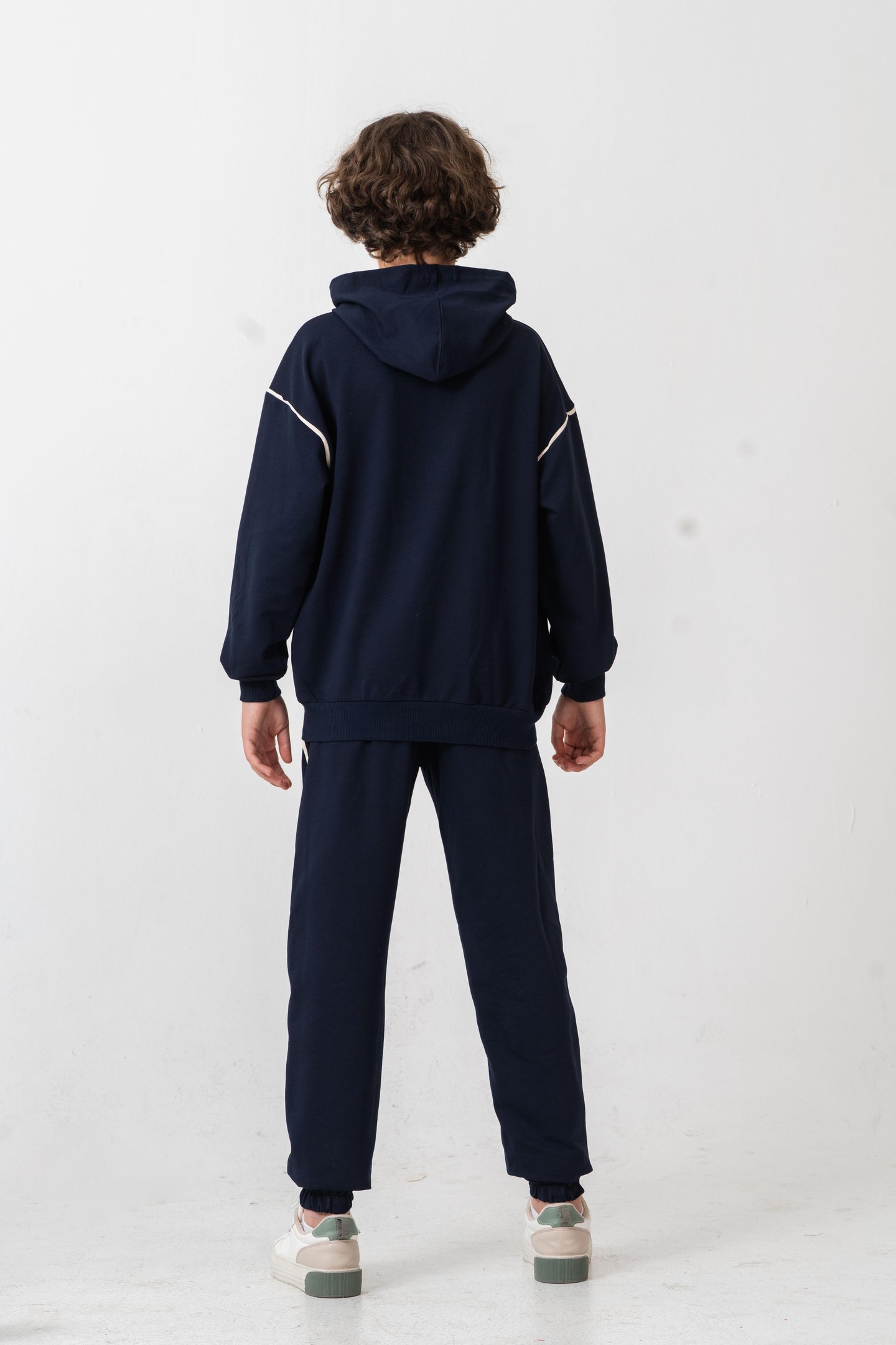 New York Brooklyn Baskılı Kanguru Cepli Yan Biyeli Erkek Çocuk Alt Üst Eşofman Takımı