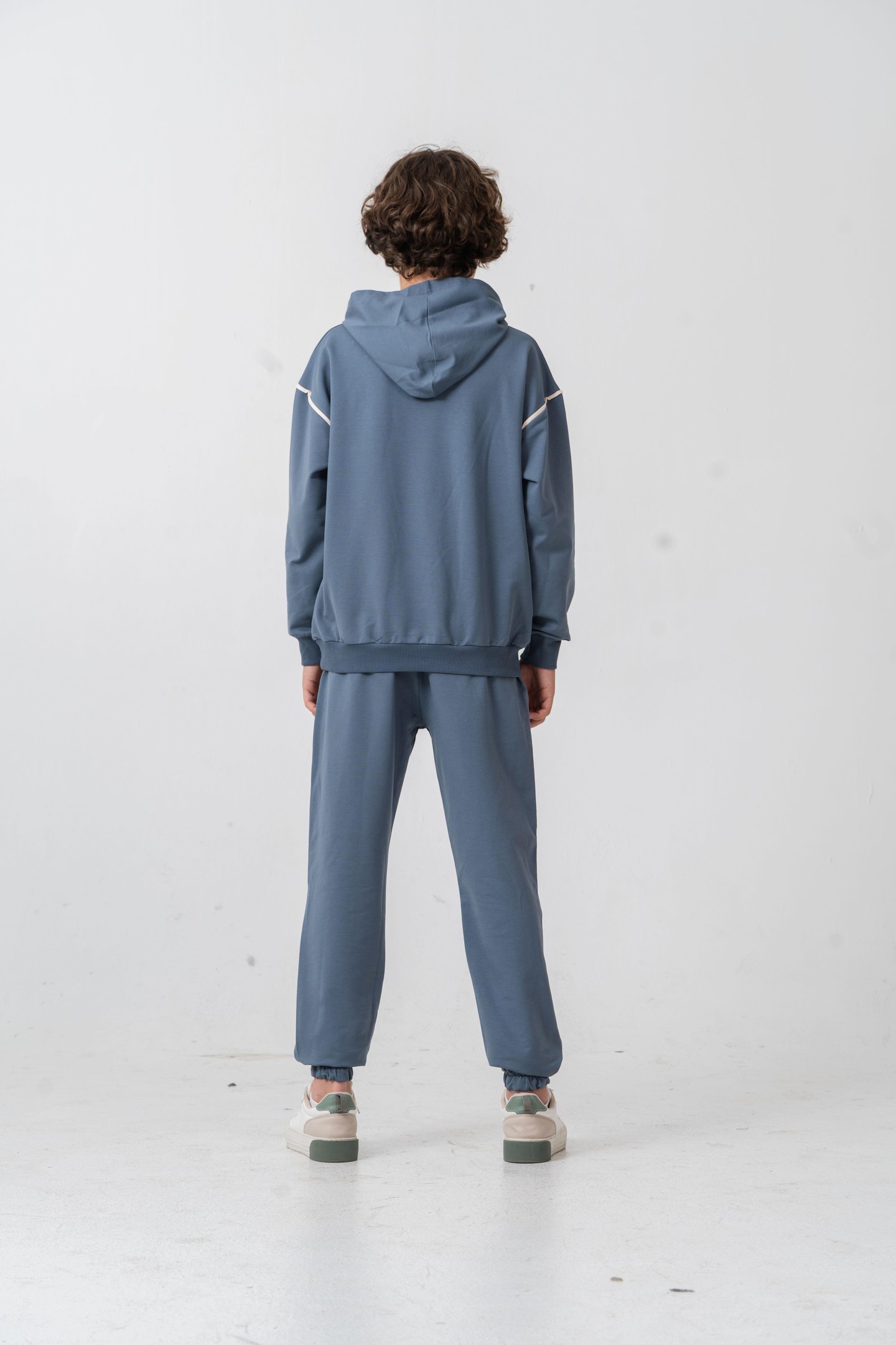 New York Brooklyn Baskılı Kanguru Cepli Yan Biyeli Erkek Çocuk Alt Üst Eşofman Takımı