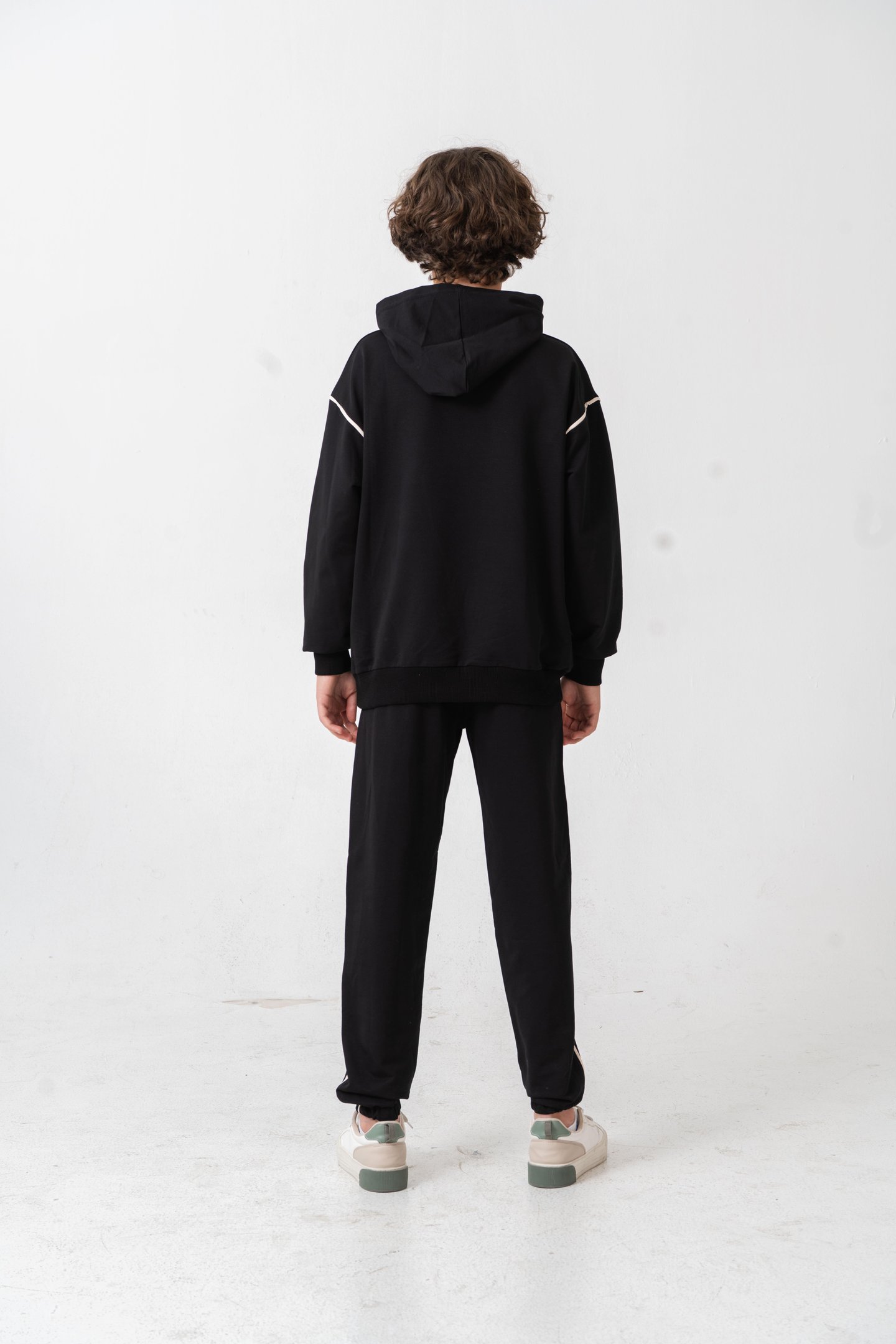 New York Brooklyn Baskılı Kanguru Cepli Yan Biyeli Erkek Çocuk Alt Üst Eşofman Takımı