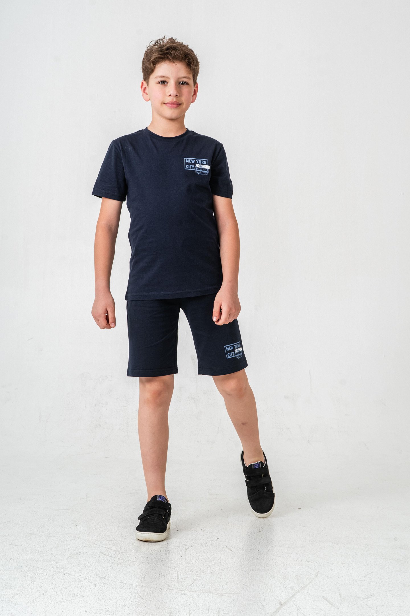 New York City Baskılı  Erkek Çocuk Şort - Tişört Takımı