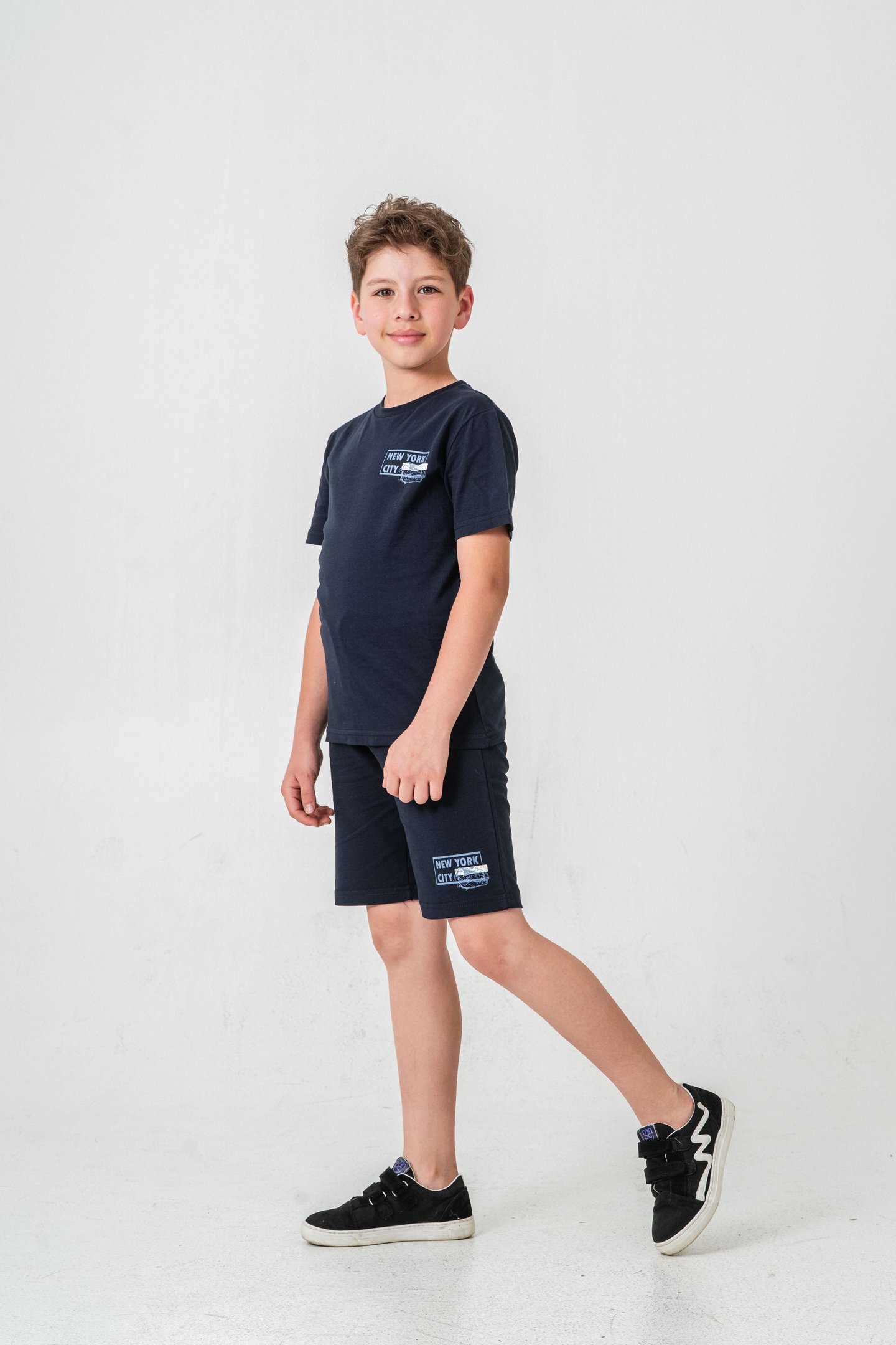 New York City Baskılı  Erkek Çocuk Şort - Tişört Takımı