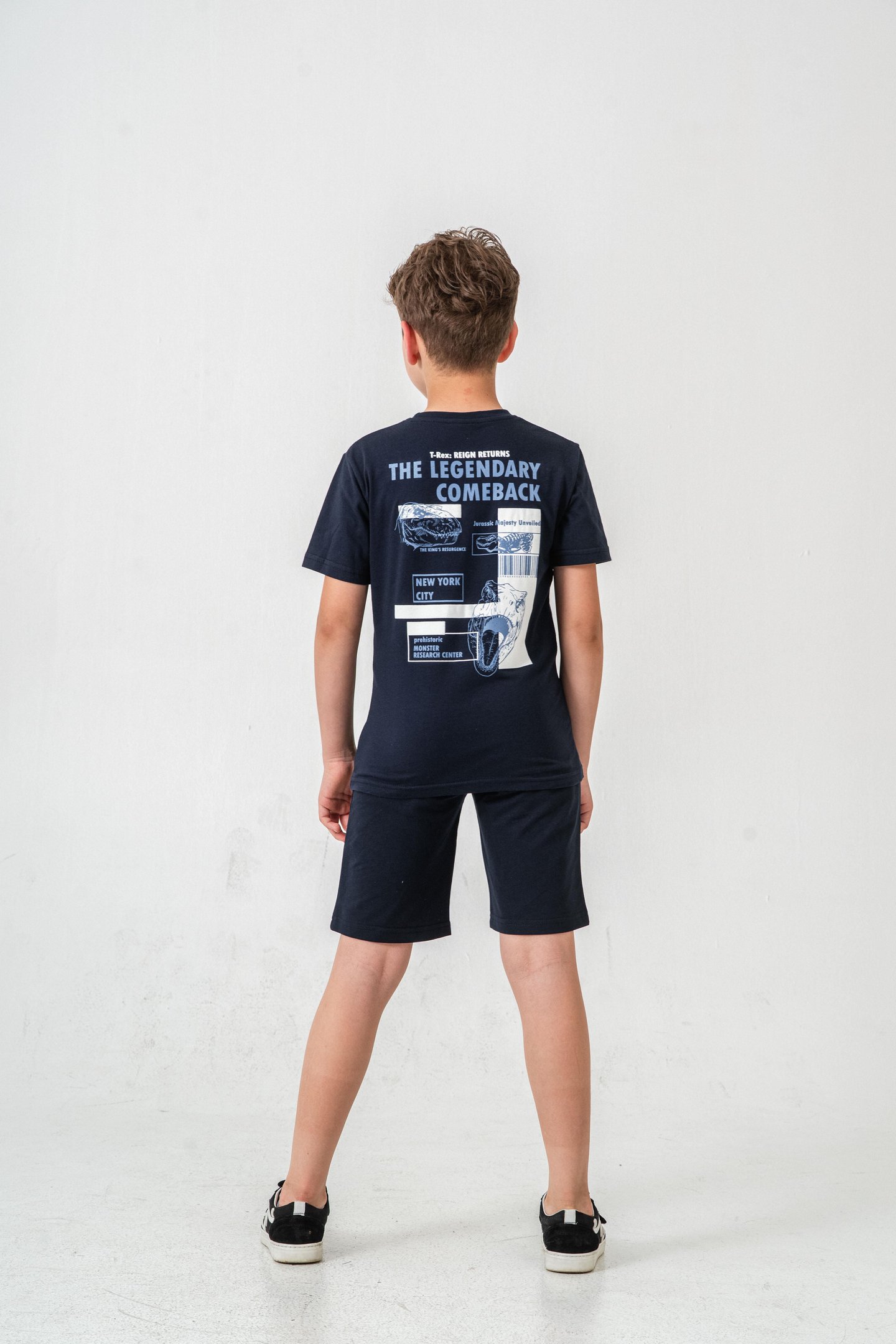 New York City Baskılı  Erkek Çocuk Şort - Tişört Takımı