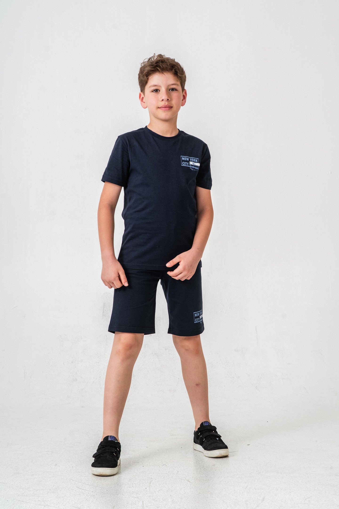 New York City Baskılı  Erkek Çocuk Şort - Tişört Takımı