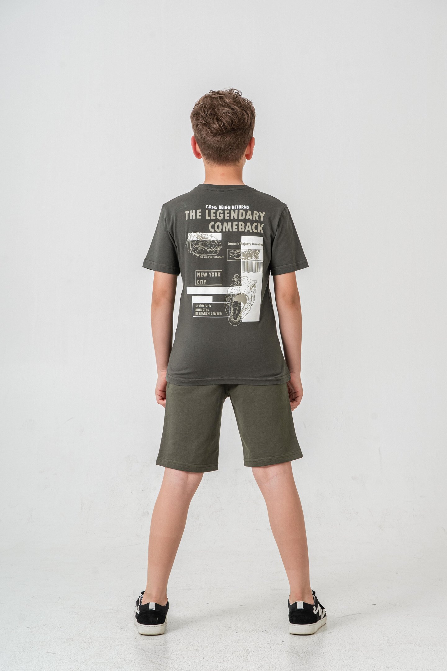 New York City Baskılı  Erkek Çocuk Şort - Tişört Takımı