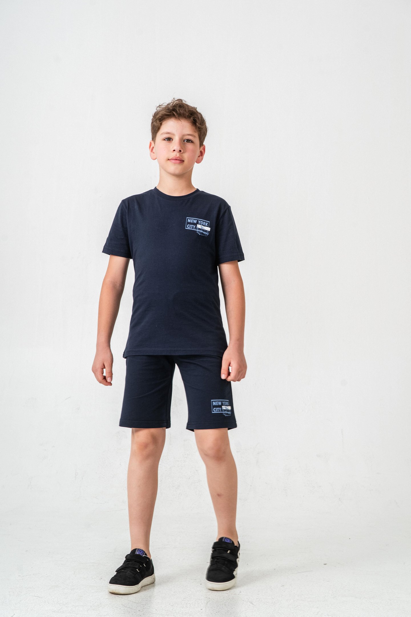 New York City Baskılı  Erkek Çocuk Şort - Tişört Takımı