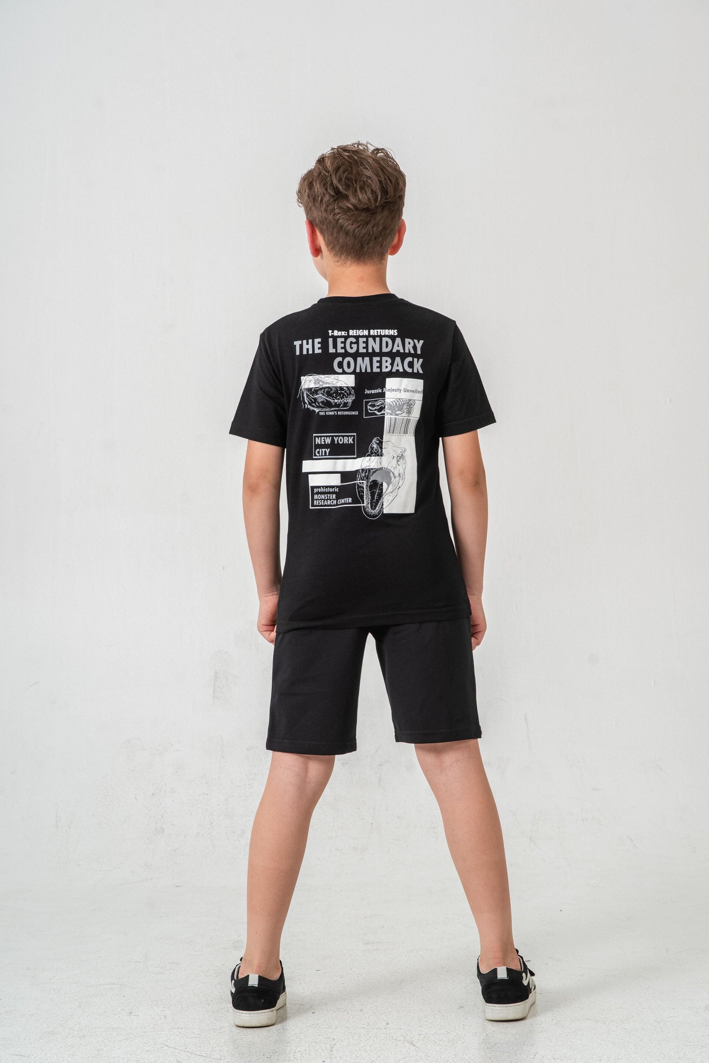 New York City Baskılı  Erkek Çocuk Şort - Tişört Takımı