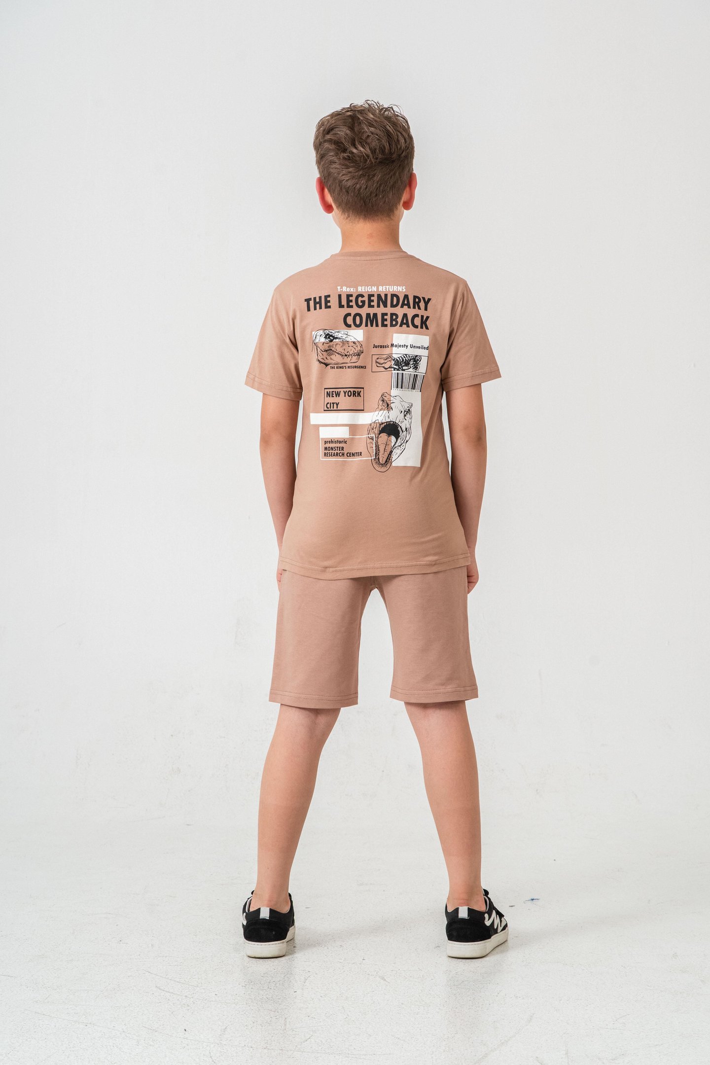 New York City Baskılı  Erkek Çocuk Şort - Tişört Takımı