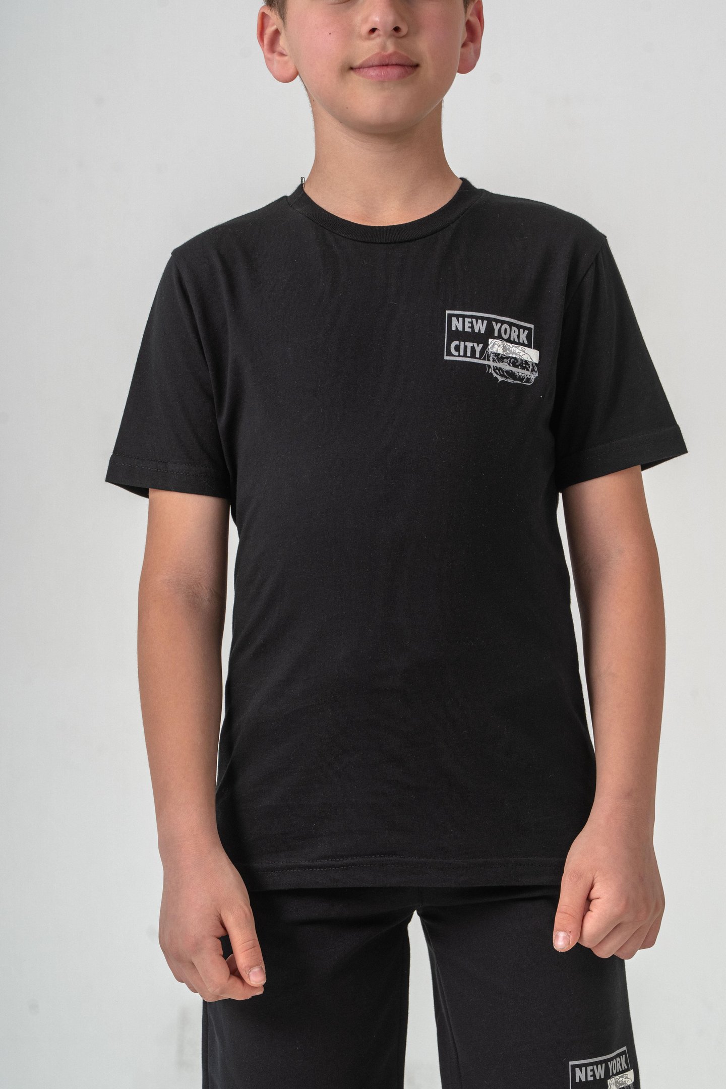 New York City Baskılı  Erkek Çocuk Şort - Tişört Takımı