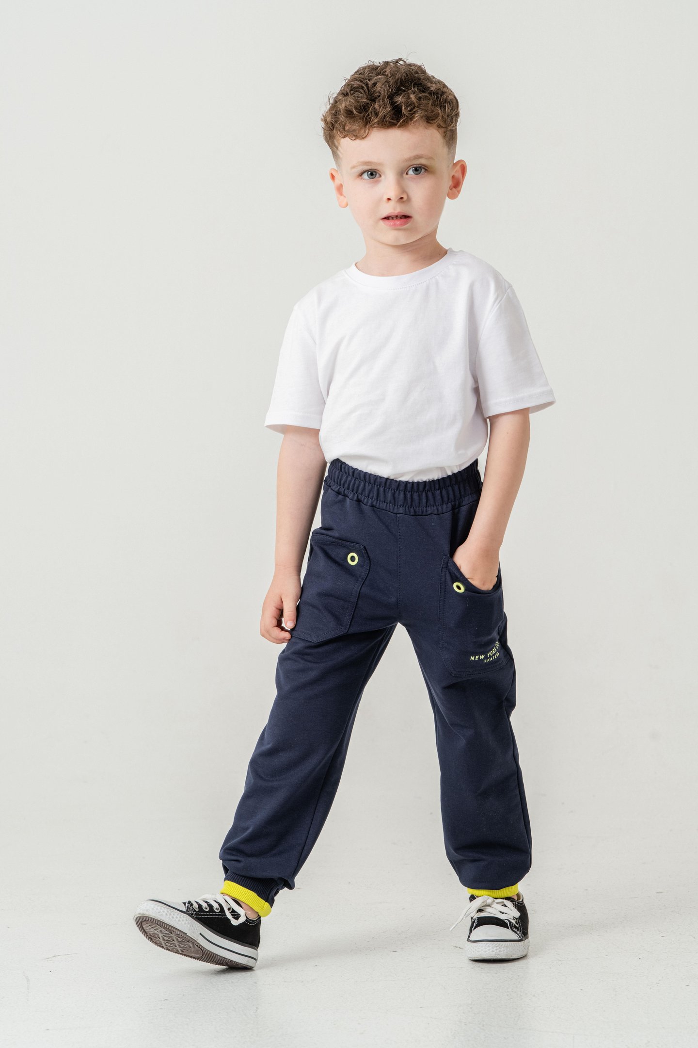 New York City Skaters Baskılı Cepler Kuş Gözlü Erkek Çocuk Eşofman Altı