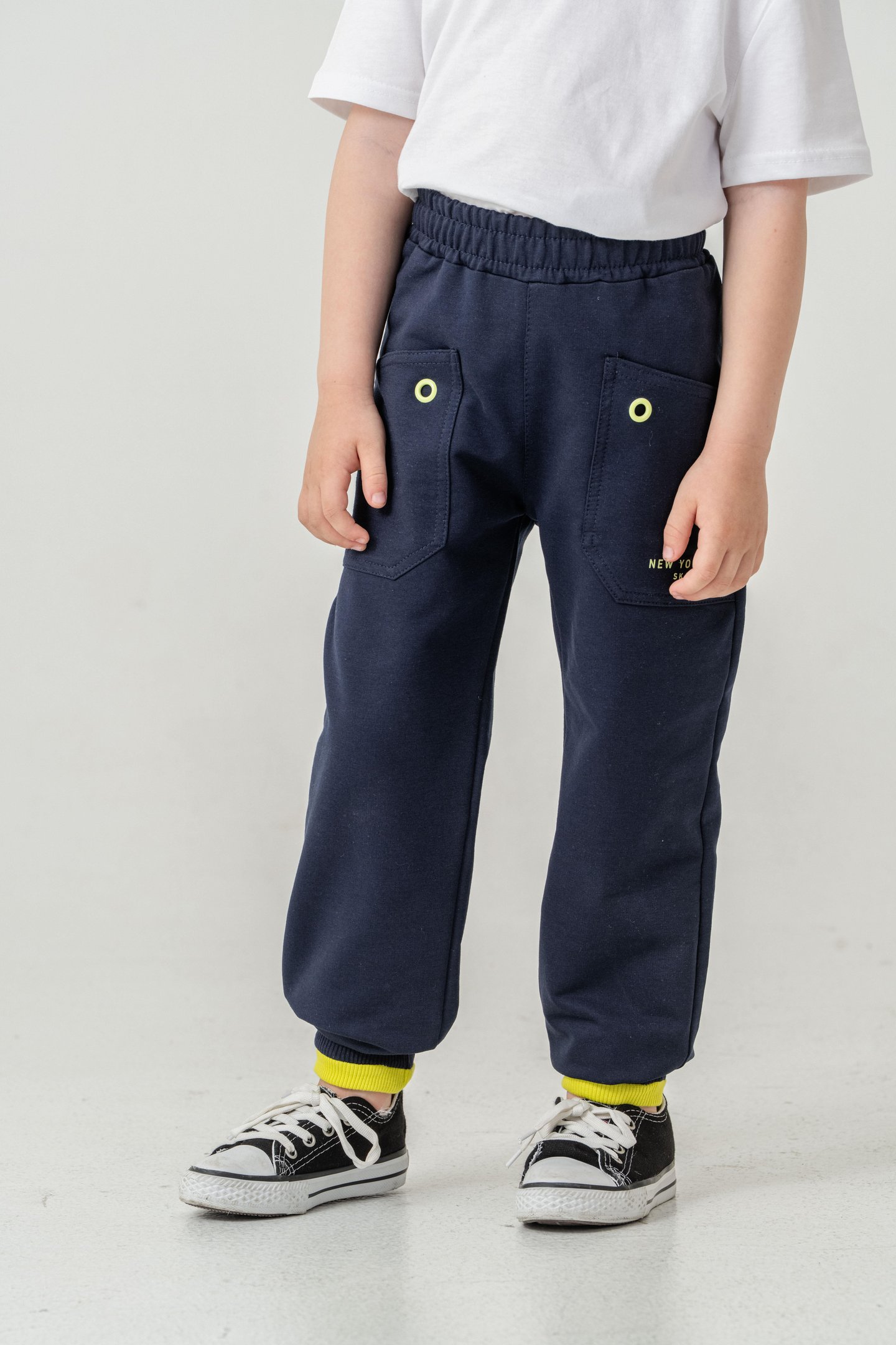 New York City Skaters Baskılı Cepler Kuş Gözlü Erkek Çocuk Eşofman Altı