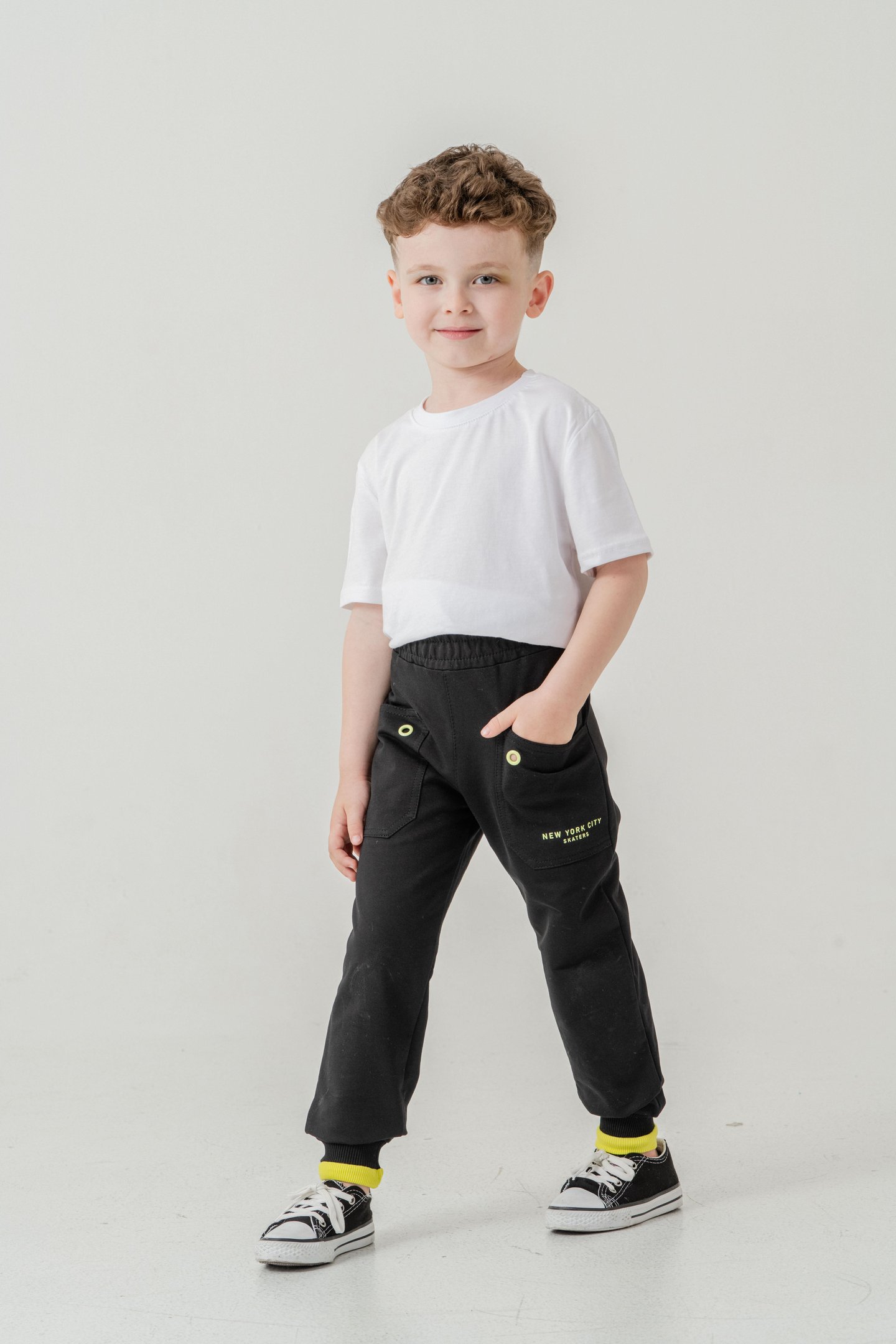 New York City Skaters Baskılı Cepler Kuş Gözlü Erkek Çocuk Eşofman Altı