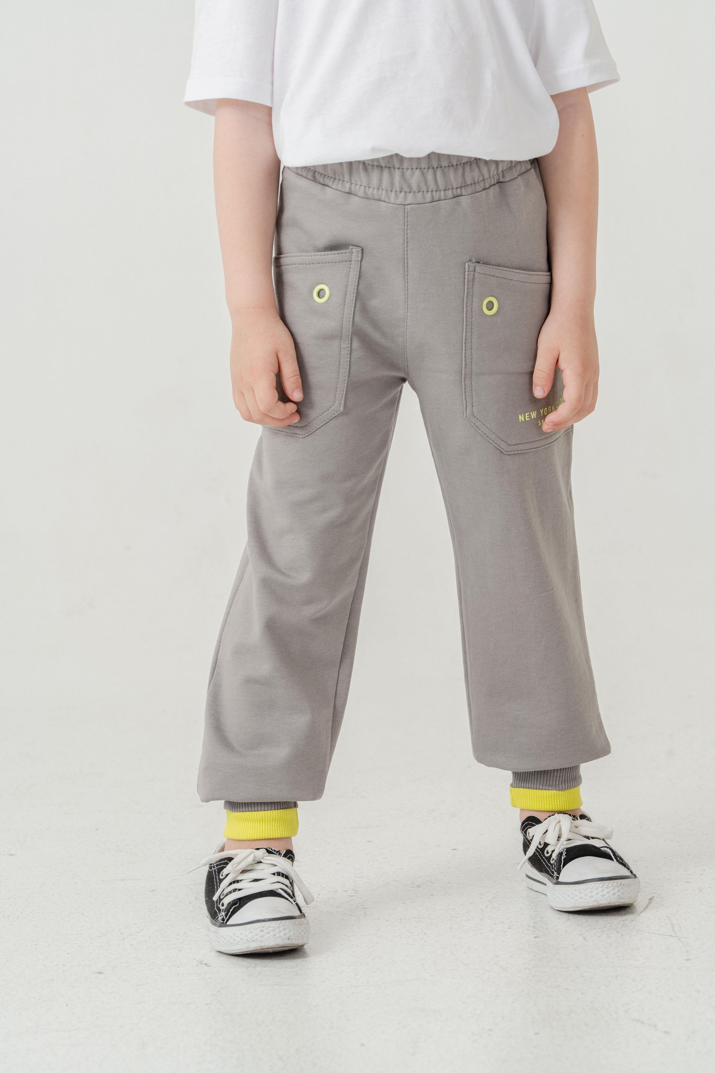 New York City Skaters Baskılı Cepler Kuş Gözlü Erkek Çocuk Eşofman Altı