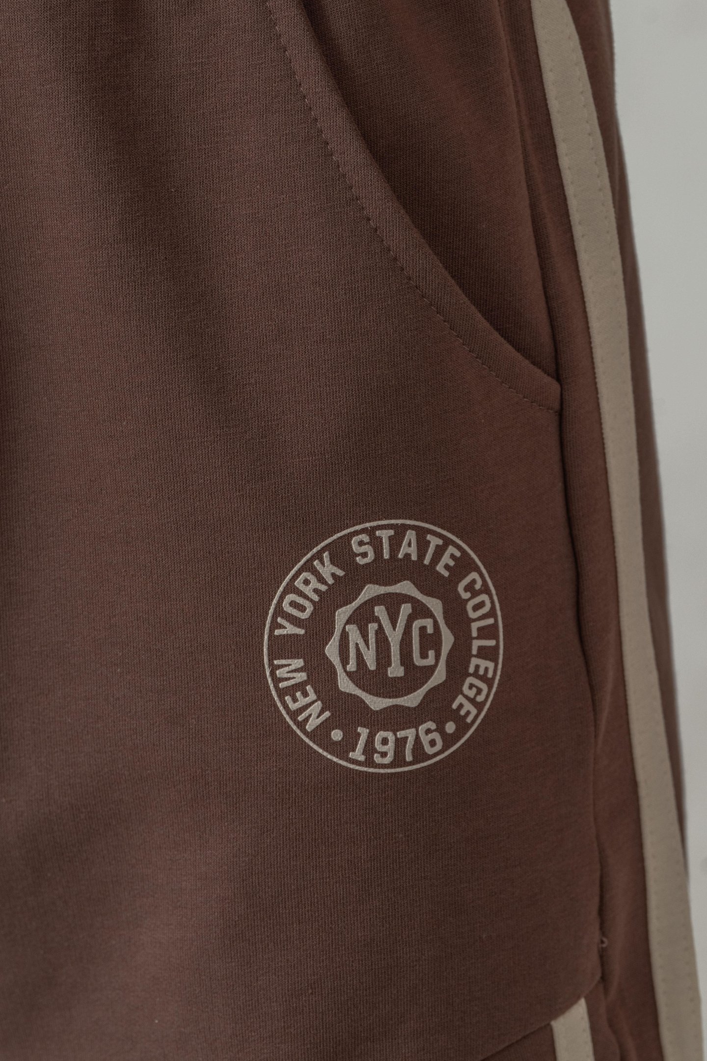 New York State College Baskılı Yanlar Biye Şeritli Erkek Çocuk Şort