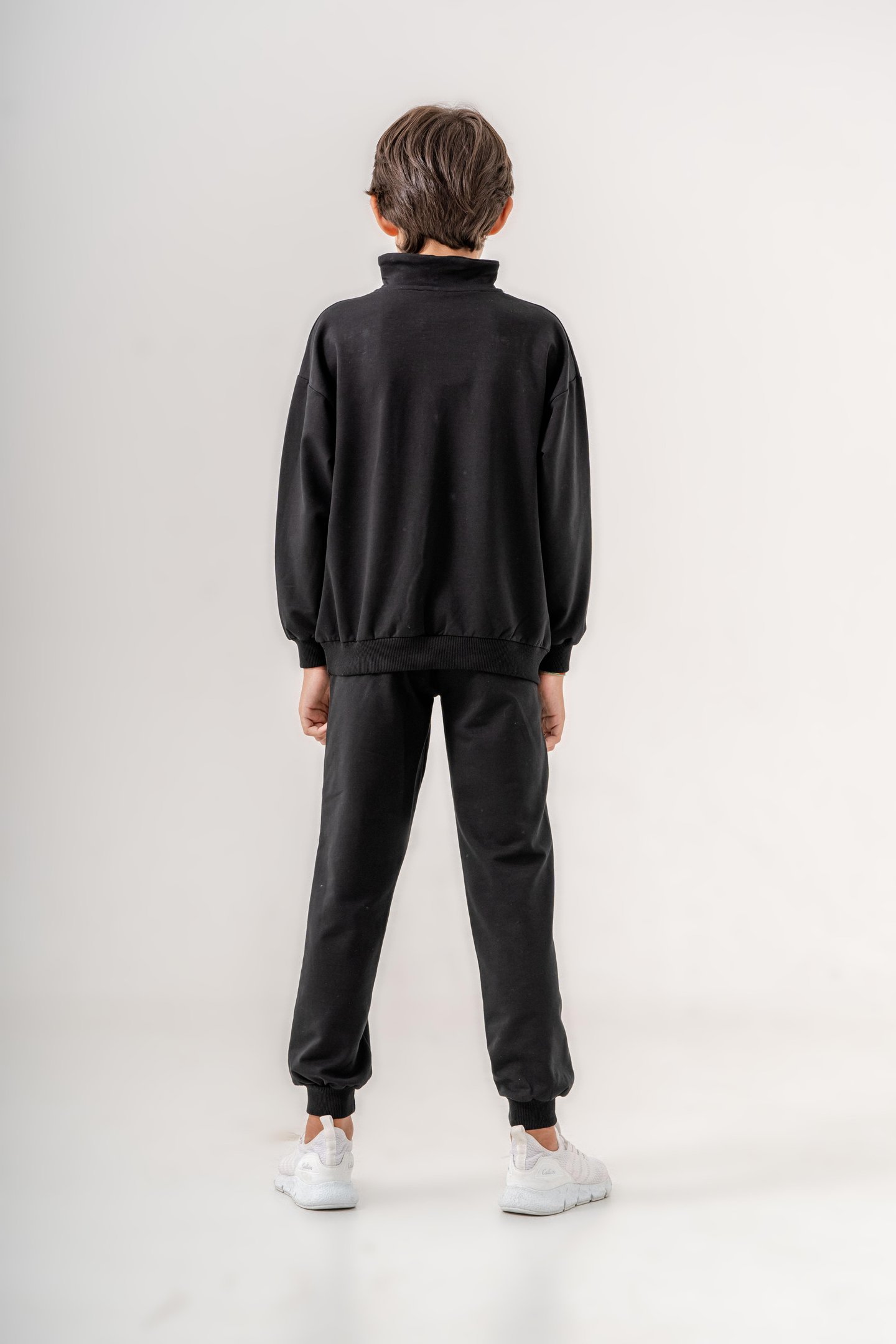 Nothing Impossible Baskılı Bacak Baskı Detaylı Fermuarlı Yaka Erkek Çocuk Alt Üst Eşofman Takımı