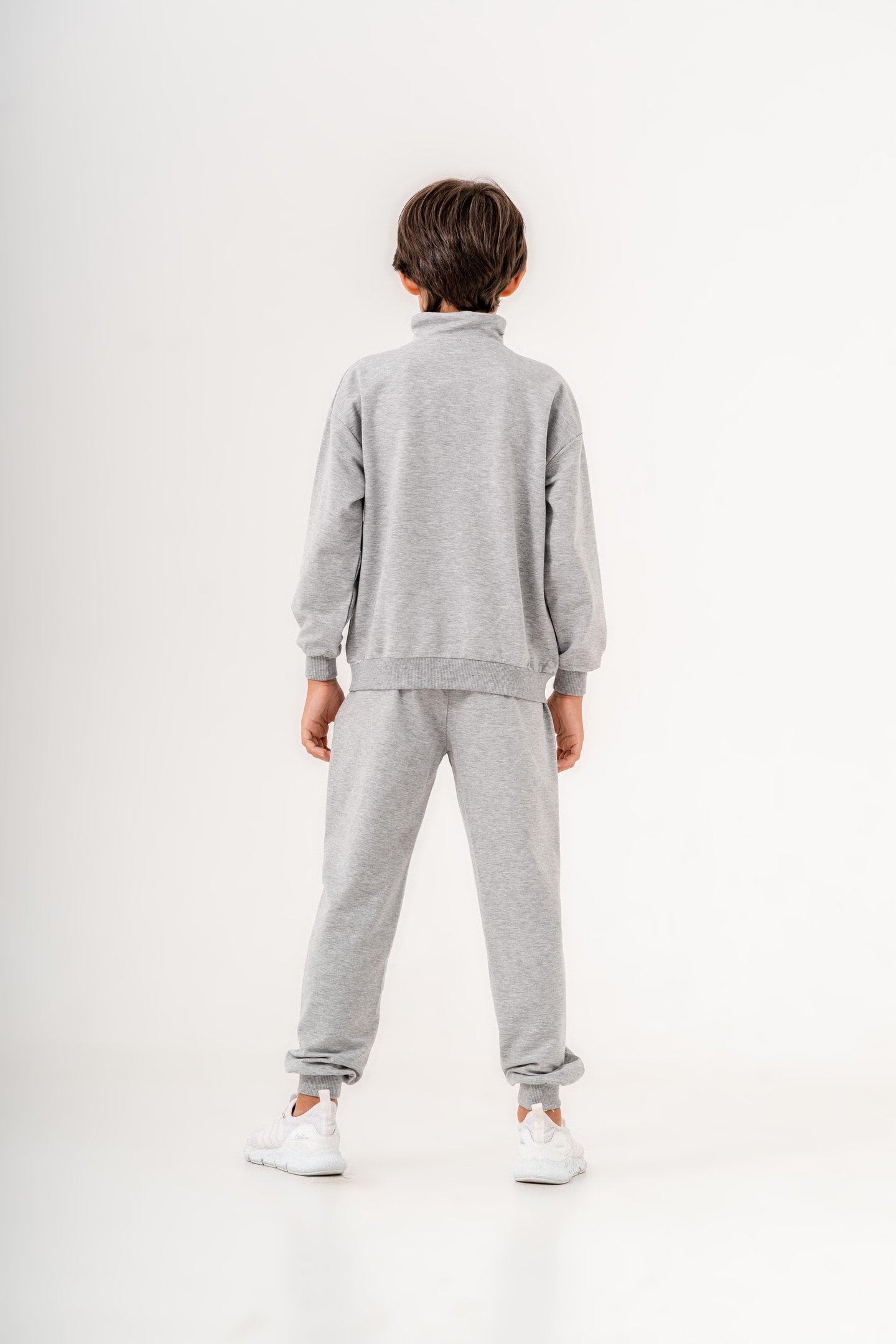 Nothing Impossible Baskılı Bacak Baskı Detaylı Fermuarlı Yaka Erkek Çocuk Alt Üst Eşofman Takımı