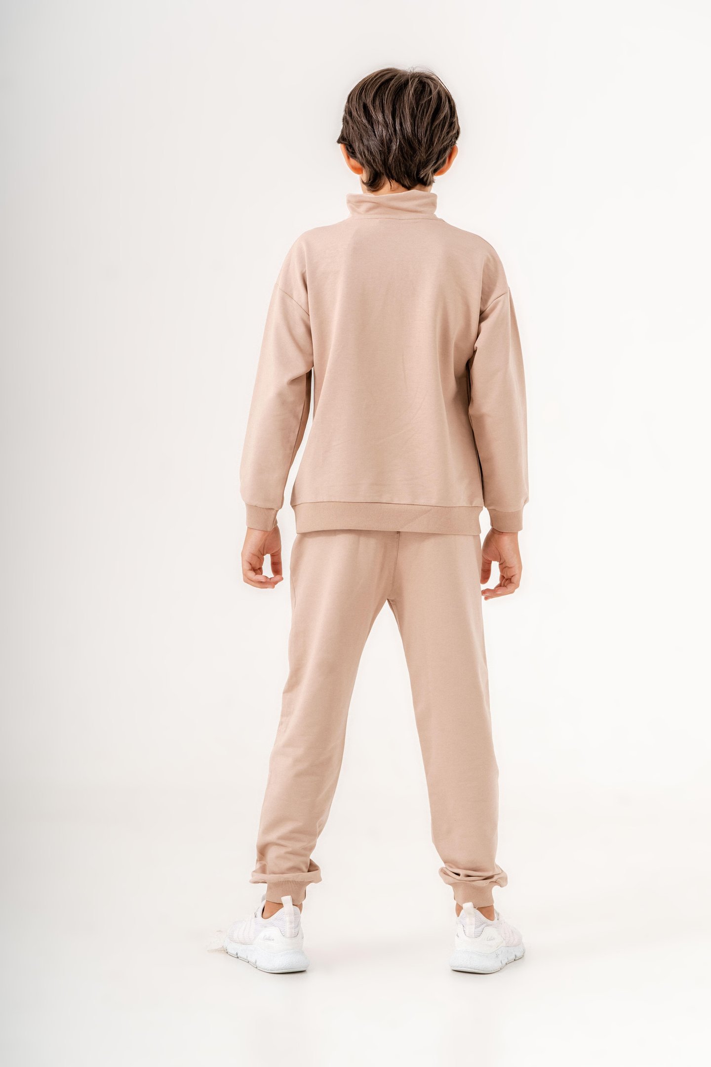 Nothing Impossible Baskılı Bacak Baskı Detaylı Fermuarlı Yaka Erkek Çocuk Alt Üst Eşofman Takımı