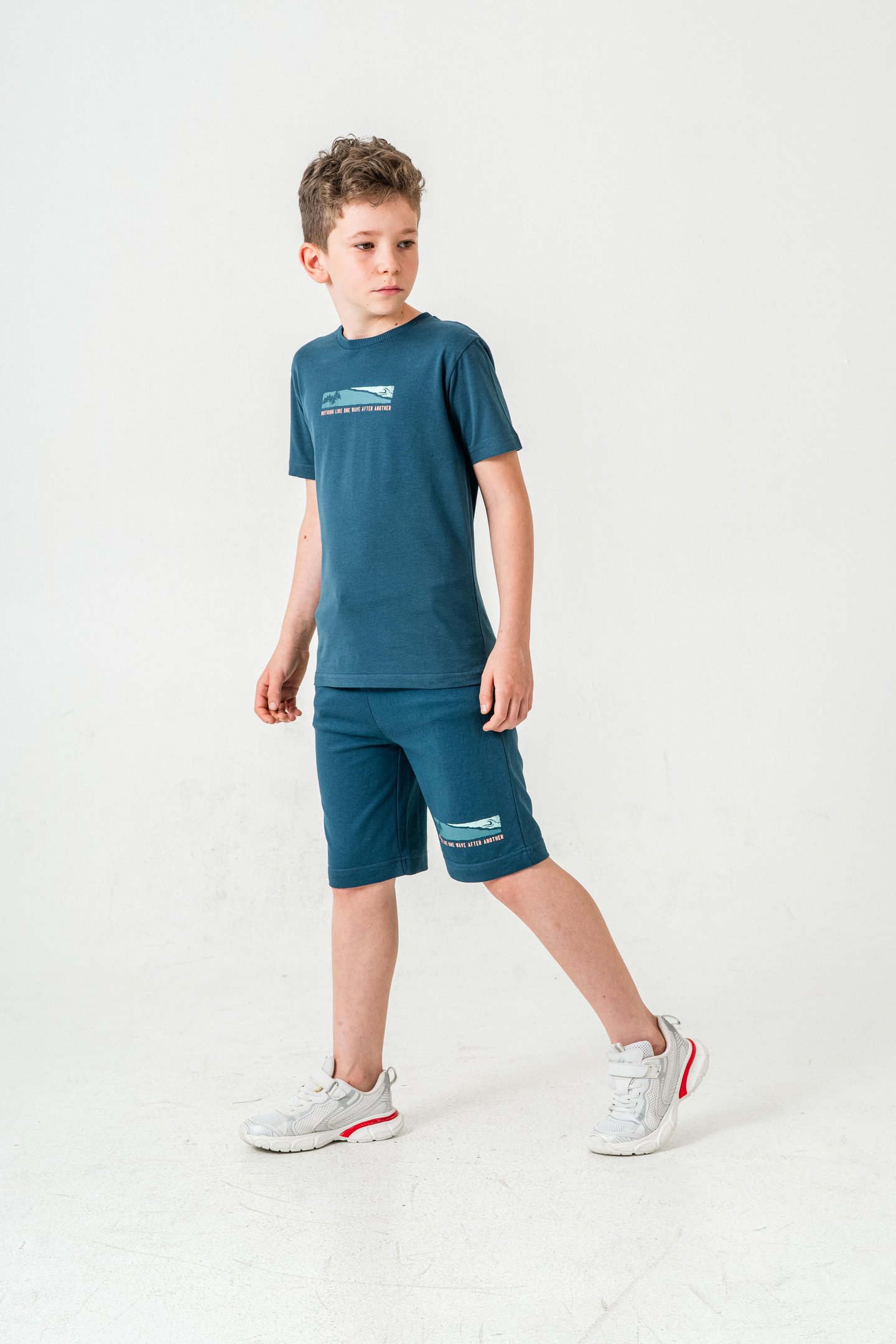 Nothing Like One Wave After Another Baskılı  Erkek Çocuk Şort - Tişört Takımı