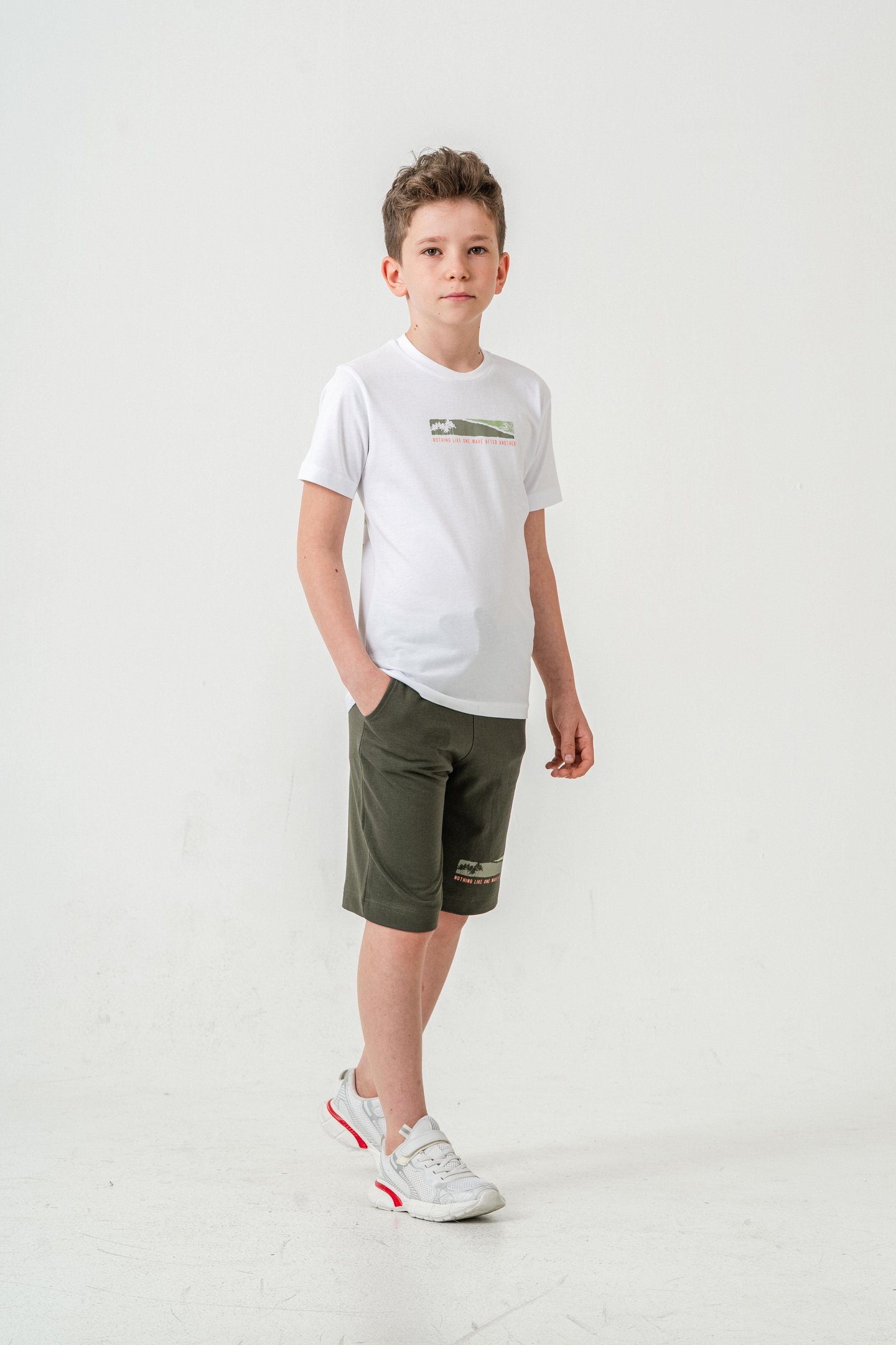 Nothing Like One Wave After Another Baskılı  Erkek Çocuk Şort - Tişört Takımı