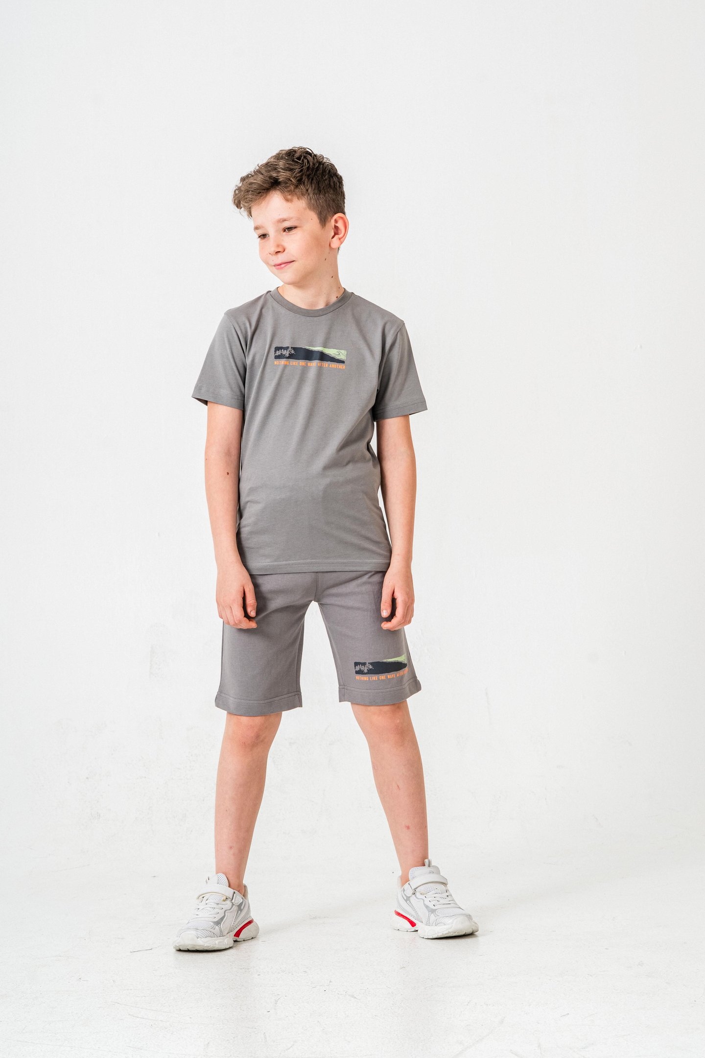 Nothing Like One Wave After Another Baskılı  Erkek Çocuk Şort - Tişört Takımı