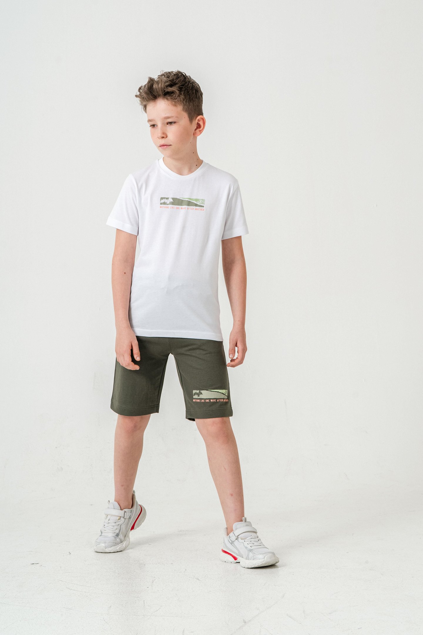 Nothing Like One Wave After Another Baskılı  Erkek Çocuk Şort - Tişört Takımı