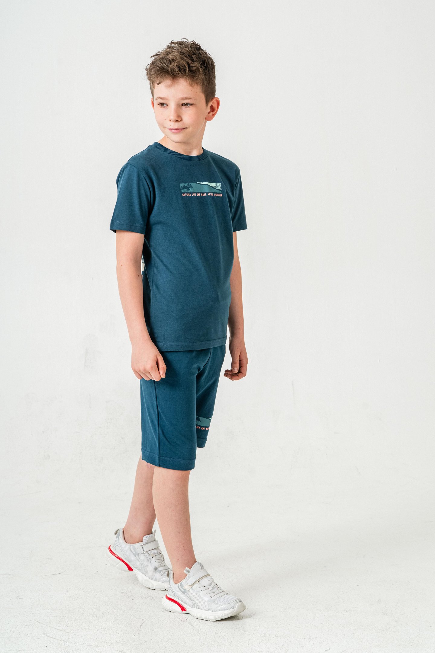 Nothing Like One Wave After Another Baskılı  Erkek Çocuk Şort - Tişört Takımı