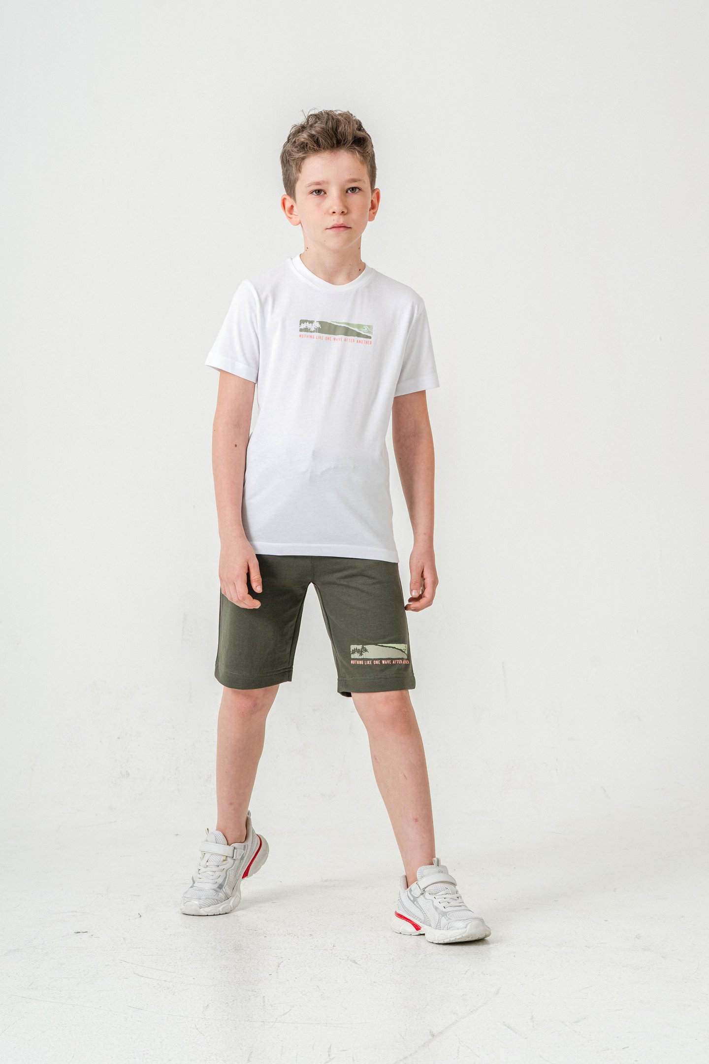 Nothing Like One Wave After Another Baskılı  Erkek Çocuk Şort - Tişört Takımı