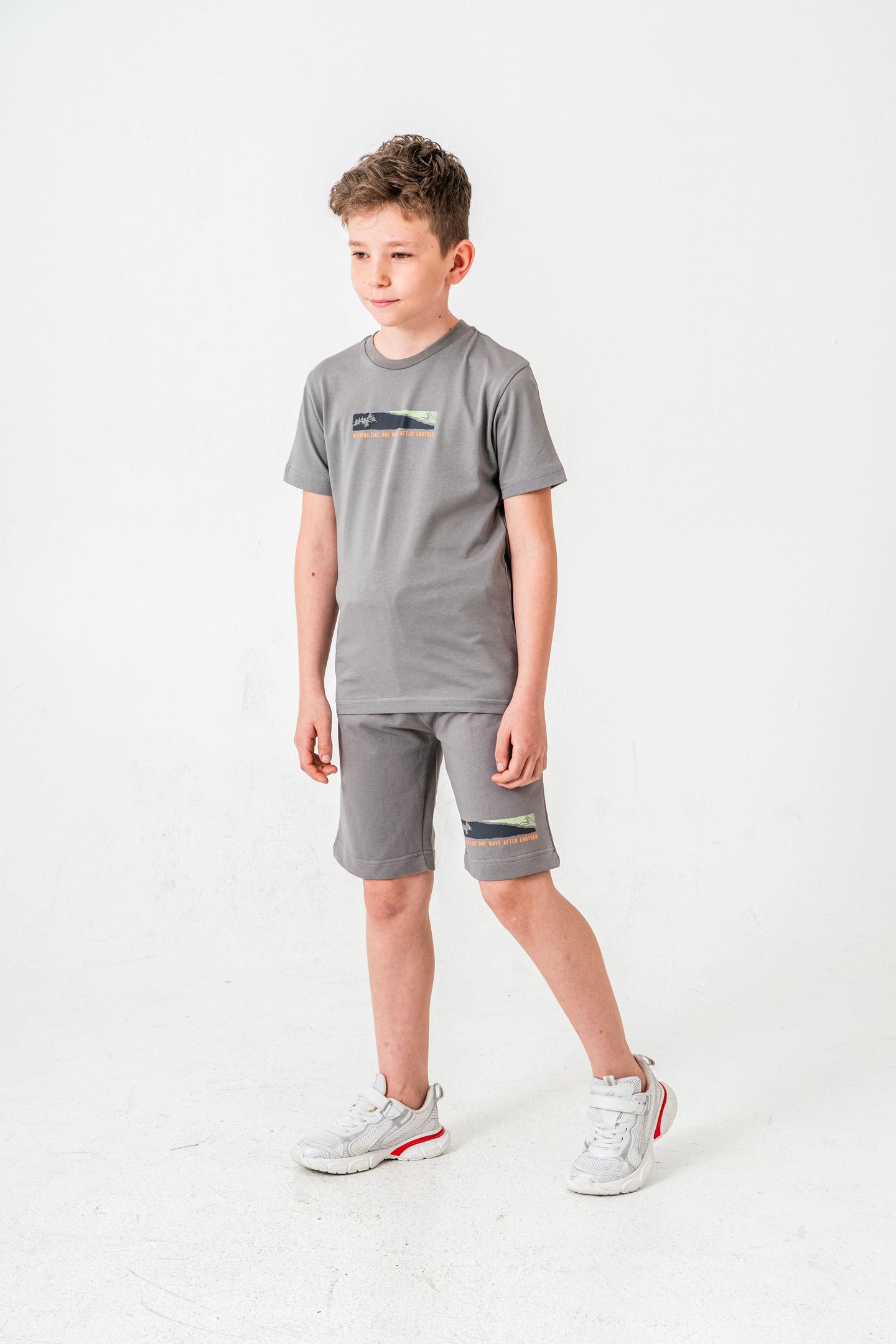 Nothing Like One Wave After Another Baskılı  Erkek Çocuk Şort - Tişört Takımı