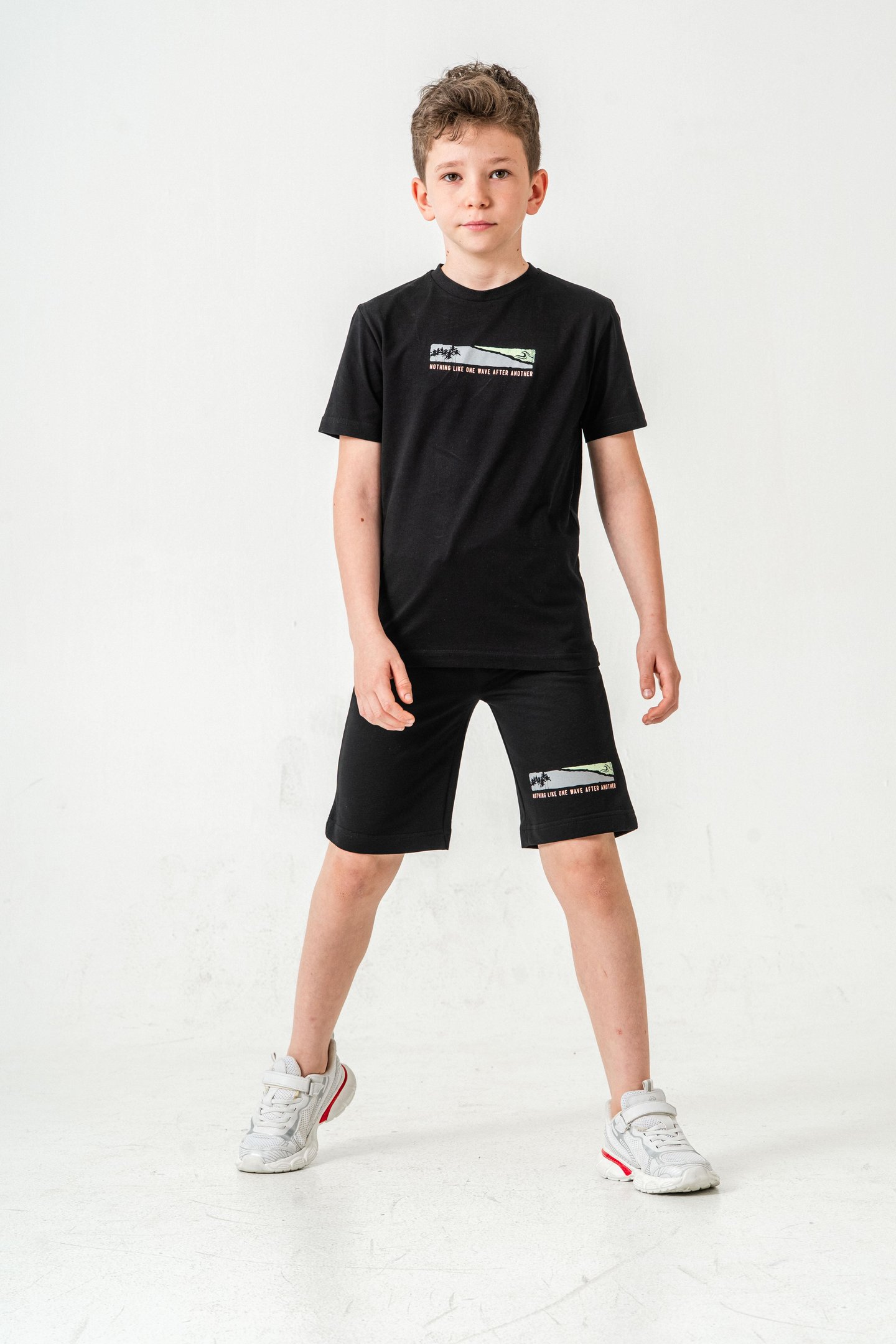 Nothing Like One Wave After Another Baskılı  Erkek Çocuk Şort - Tişört Takımı