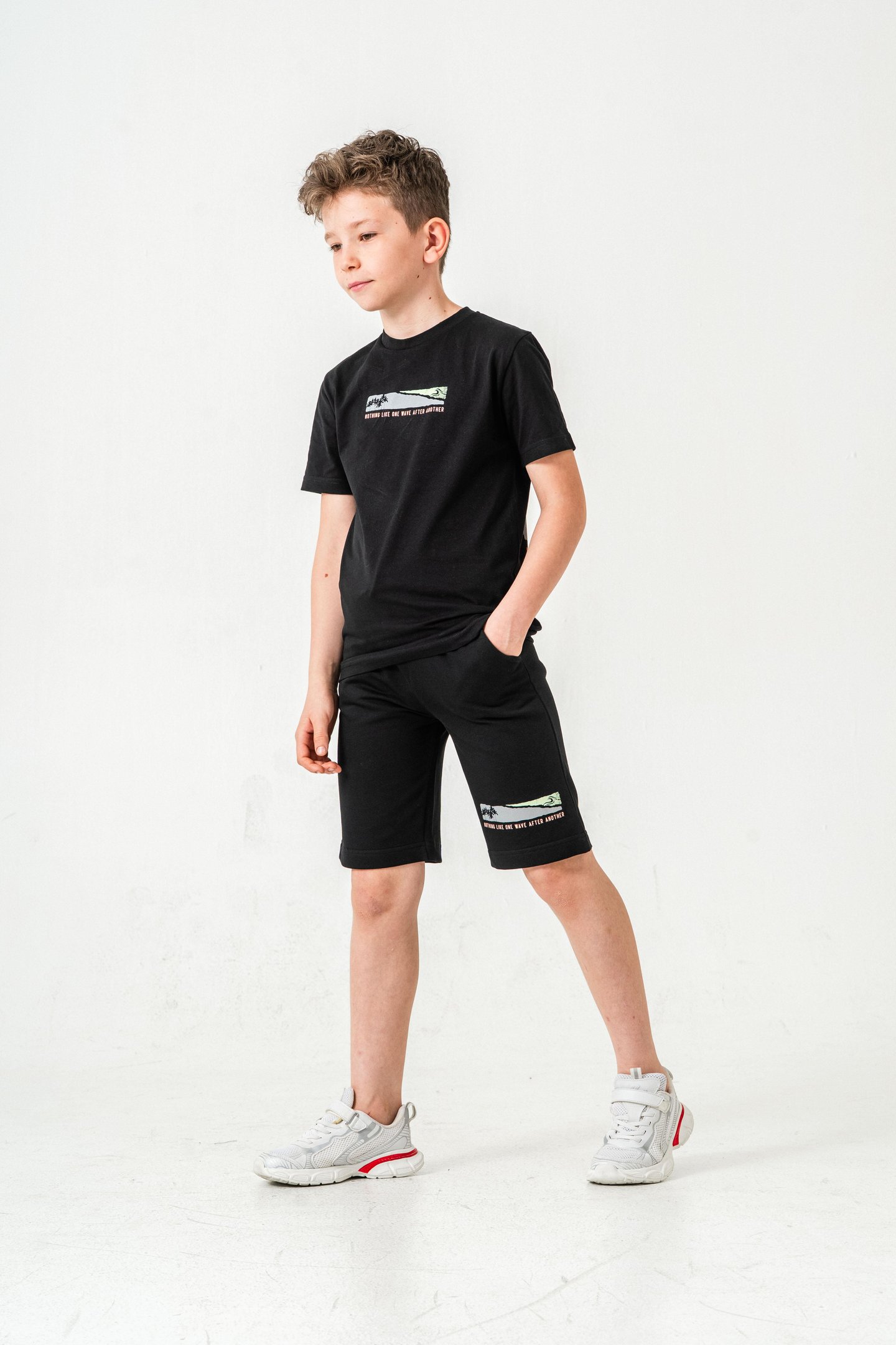 Nothing Like One Wave After Another Baskılı  Erkek Çocuk Şort - Tişört Takımı