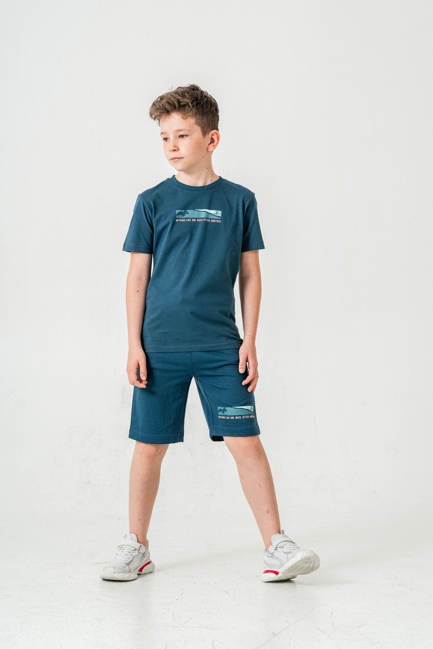 Nothing Like One Wave After Another Baskılı  Erkek Çocuk Şort - Tişört Takımı