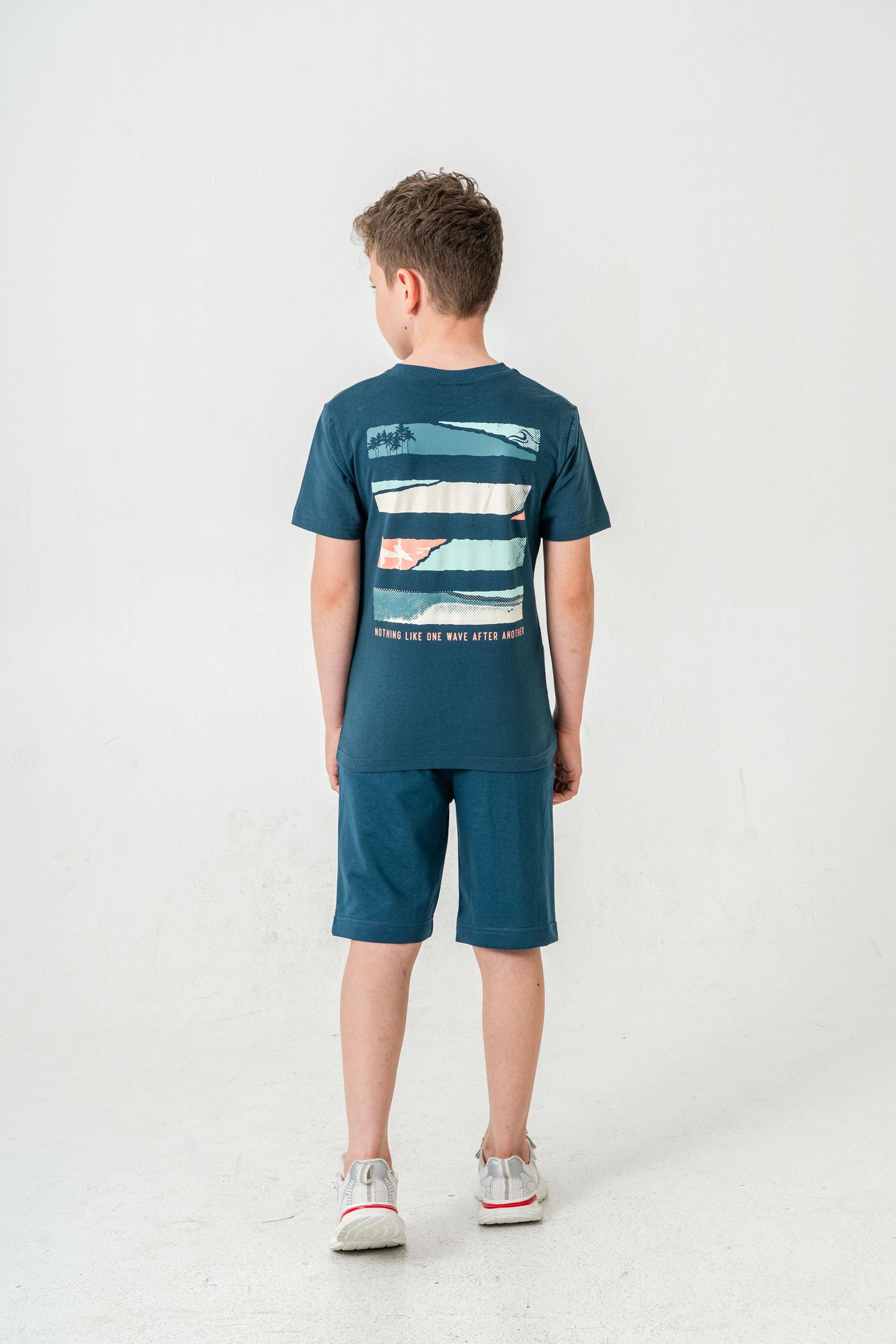 Nothing Like One Wave After Another Baskılı  Erkek Çocuk Şort - Tişört Takımı