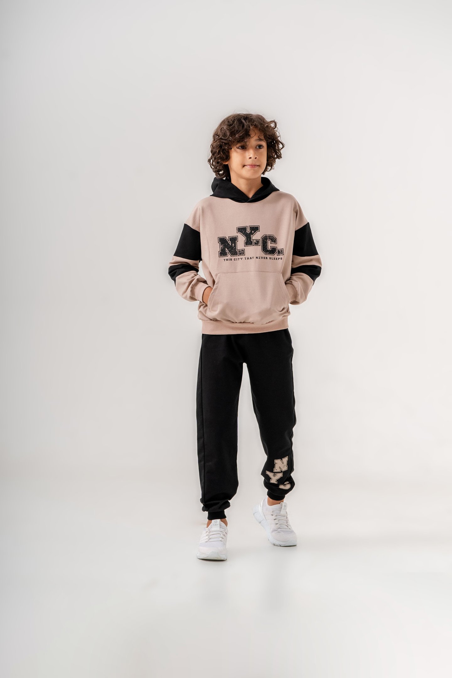 Nyc Baskılı erkek çocuk eşofman takımı