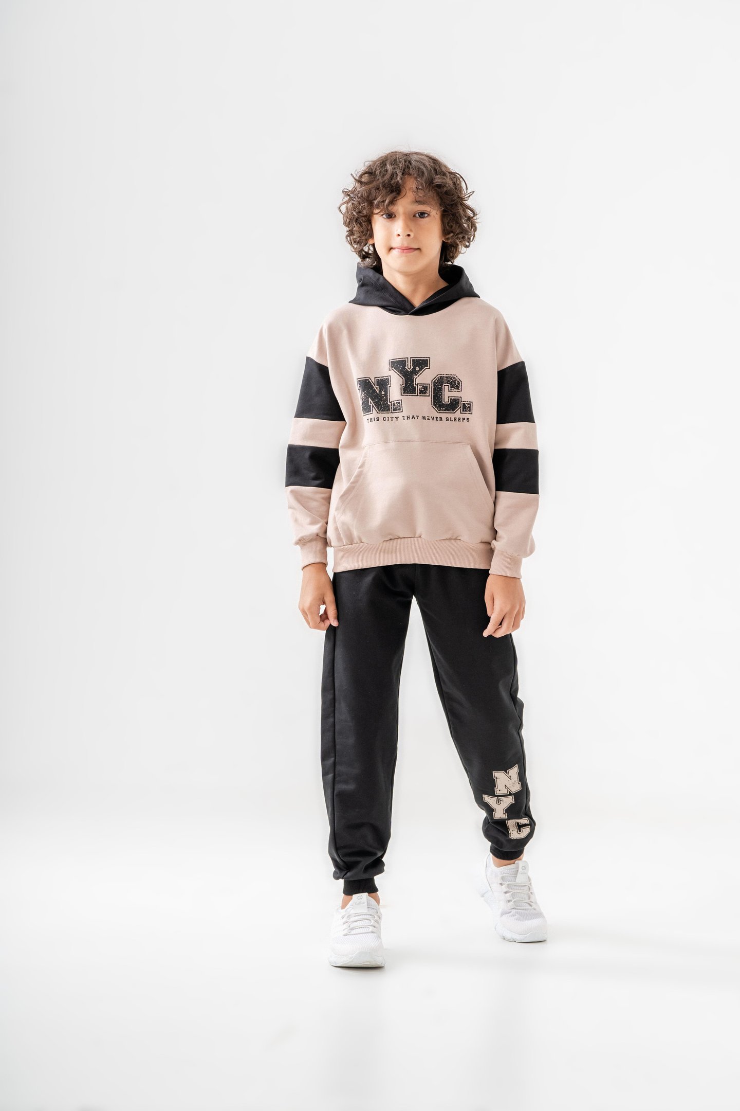Nyc Baskılı erkek çocuk eşofman takımı