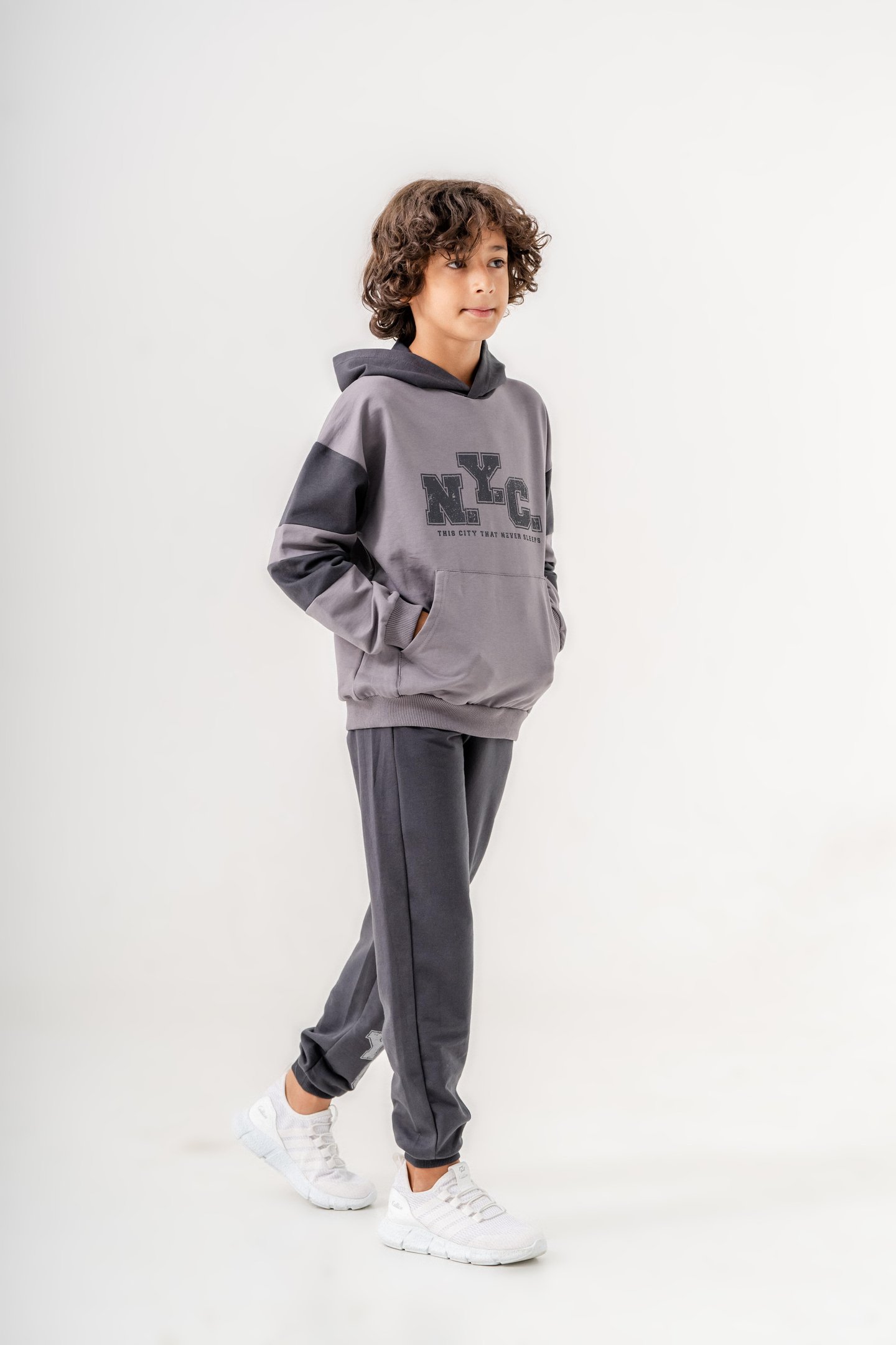 Nyc Baskılı erkek çocuk eşofman takımı