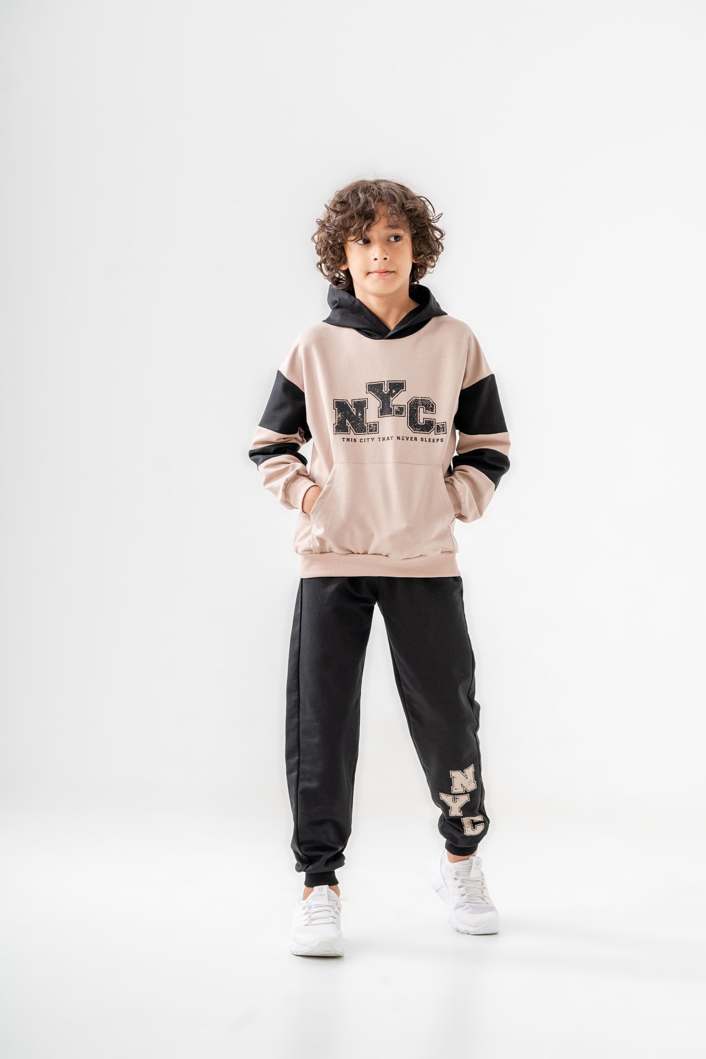 Nyc Baskılı erkek çocuk eşofman takımı