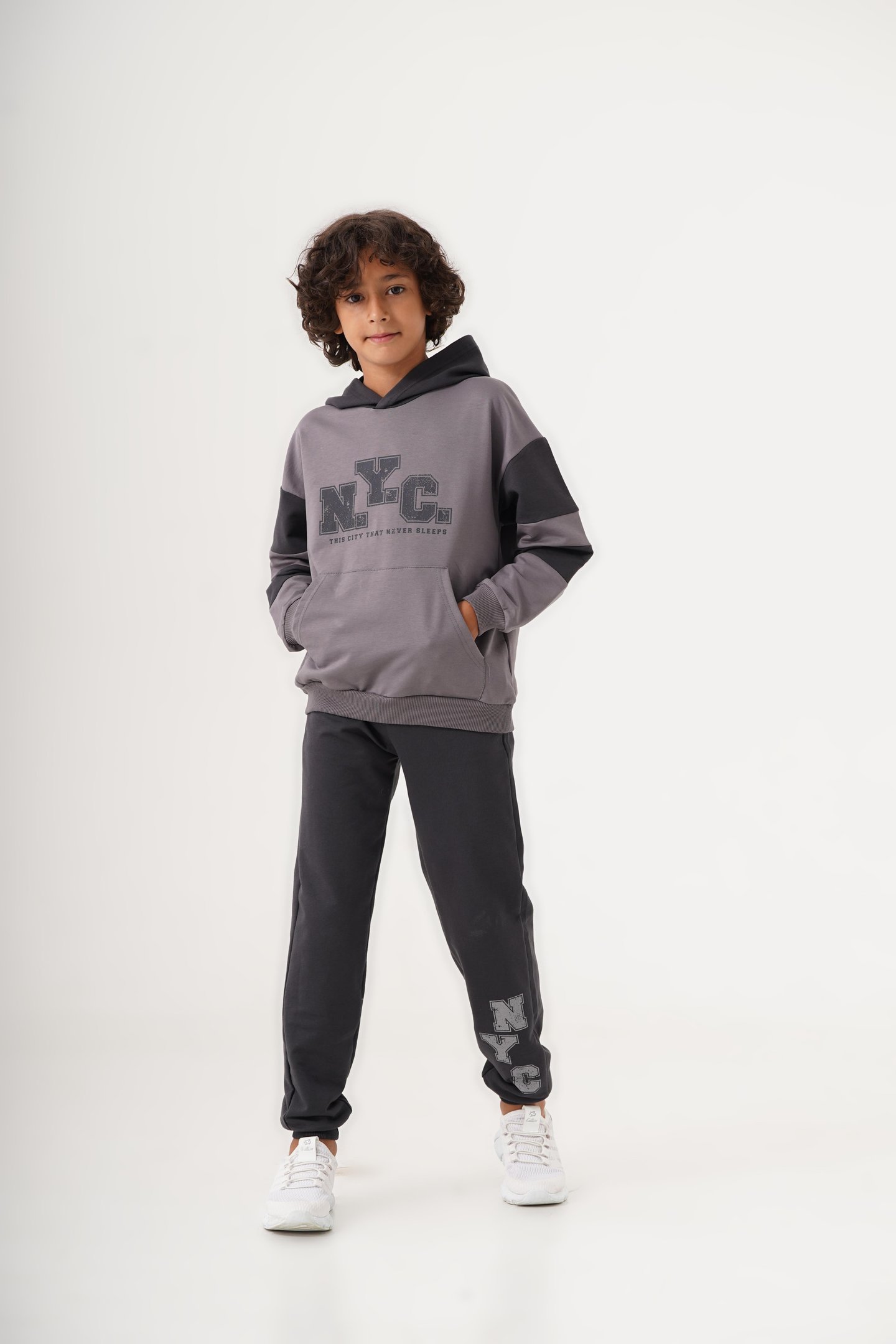 Nyc Baskılı erkek çocuk eşofman takımı