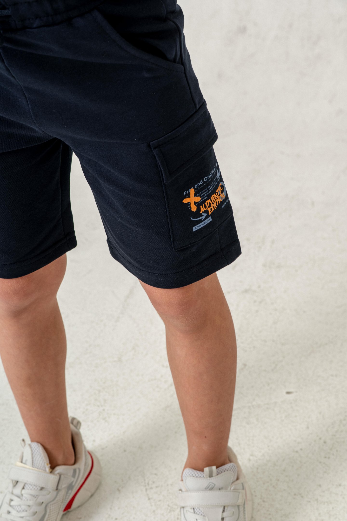 Offical Baskılı Kargo Cepli Erkek Çocuk Şort