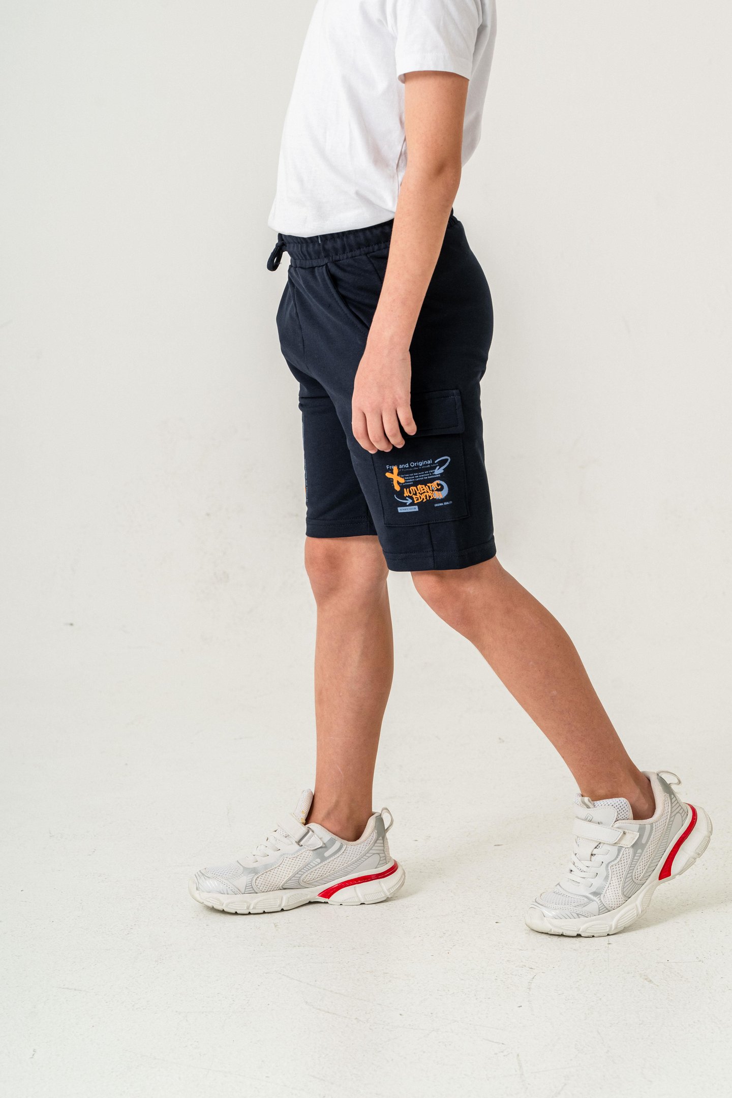 Offical Baskılı Kargo Cepli Erkek Çocuk Şort