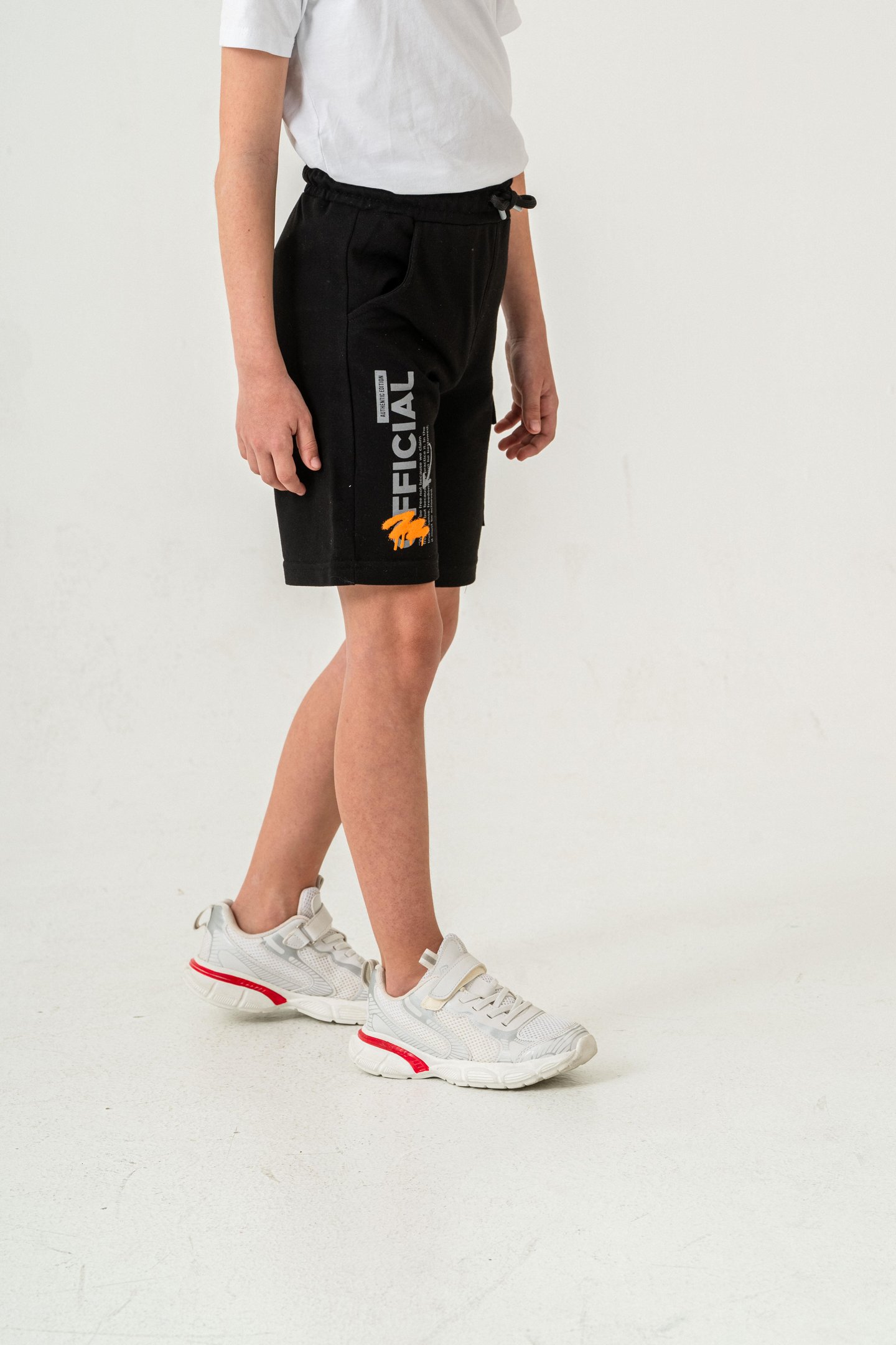 Offical Baskılı Kargo Cepli Erkek Çocuk Şort