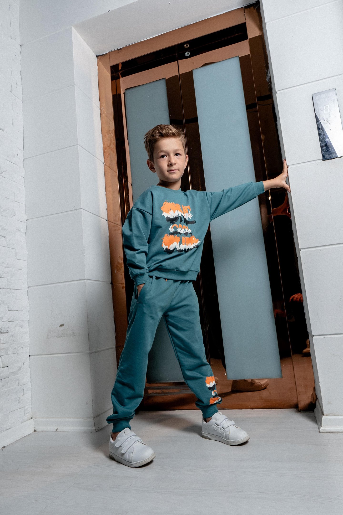 One Dude Cool Baskılı Bacak Baskı Detaylı Erkek Çocuk Alt Üst Eşofman Takımı