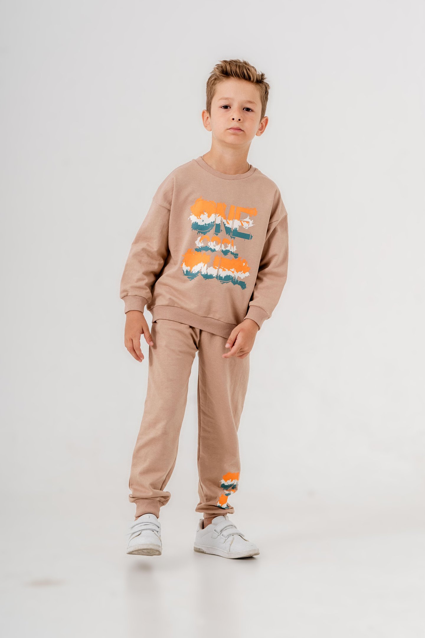 One Dude Cool Baskılı Bacak Baskı Detaylı Erkek Çocuk Alt Üst Eşofman Takımı