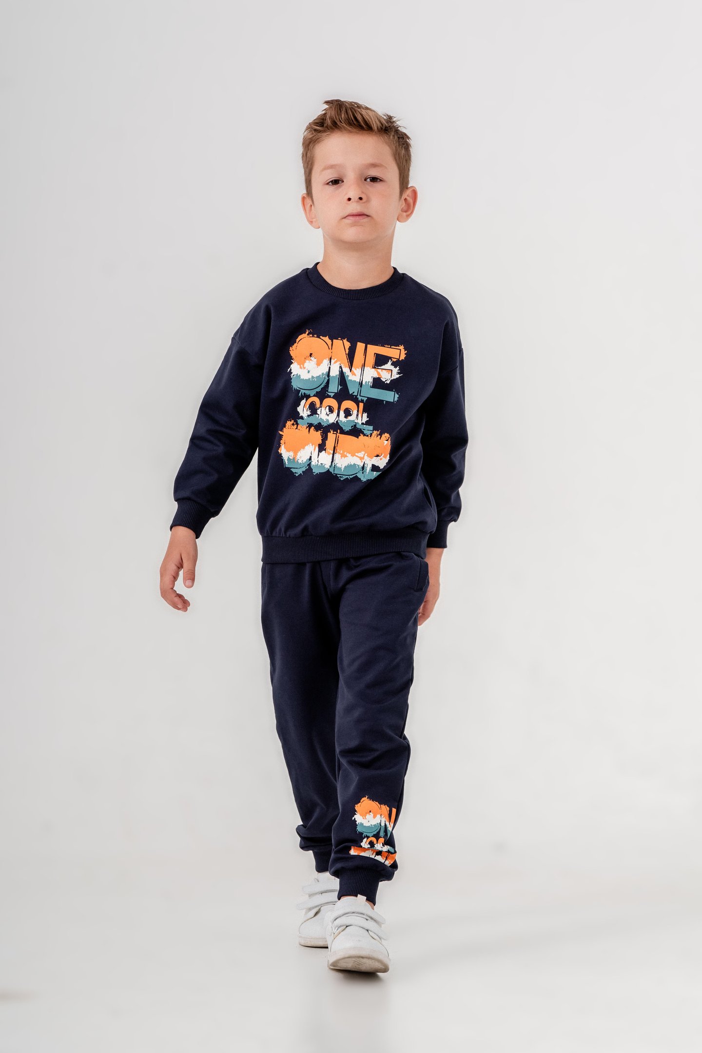 One Dude Cool Baskılı Bacak Baskı Detaylı Erkek Çocuk Alt Üst Eşofman Takımı