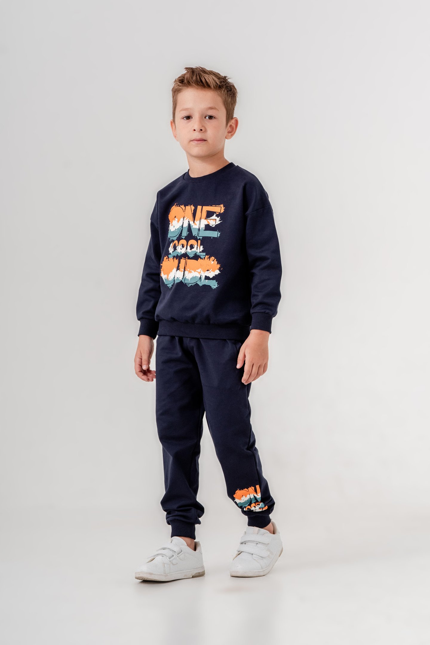 One Dude Cool Baskılı Bacak Baskı Detaylı Erkek Çocuk Alt Üst Eşofman Takımı