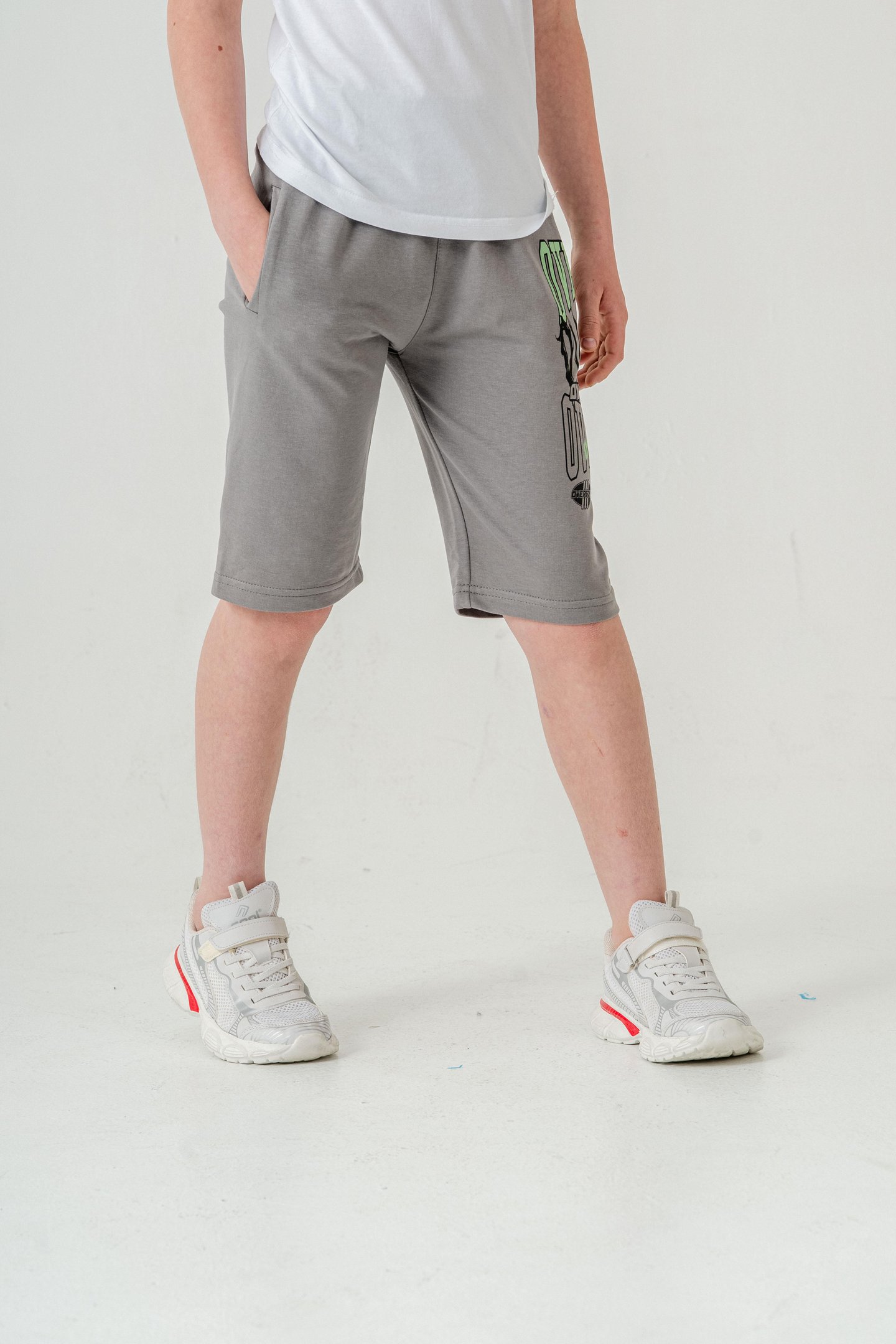 Overcome Baskılı Cepli Erkek Çocuk Şort