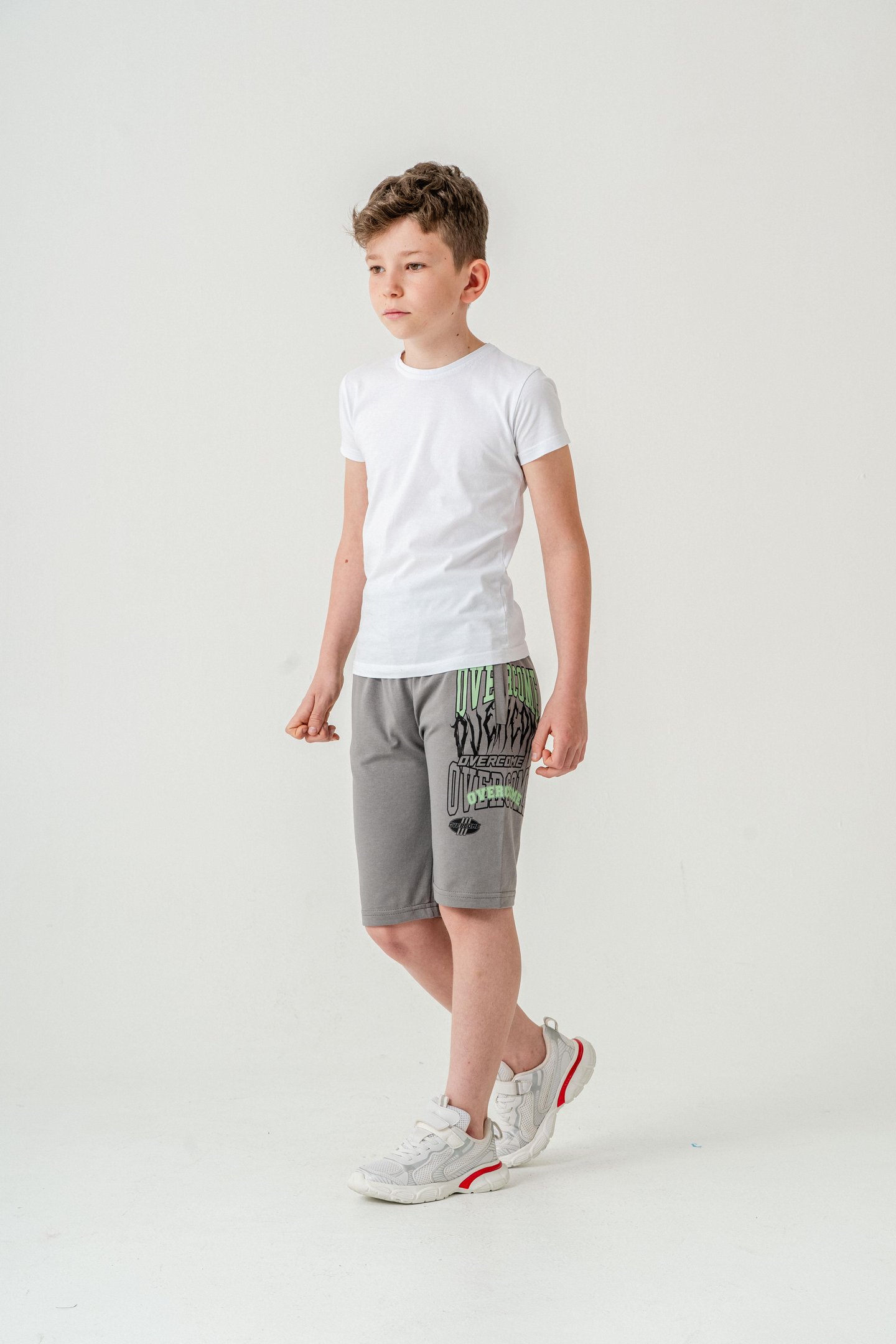 Overcome Baskılı Cepli Erkek Çocuk Şort