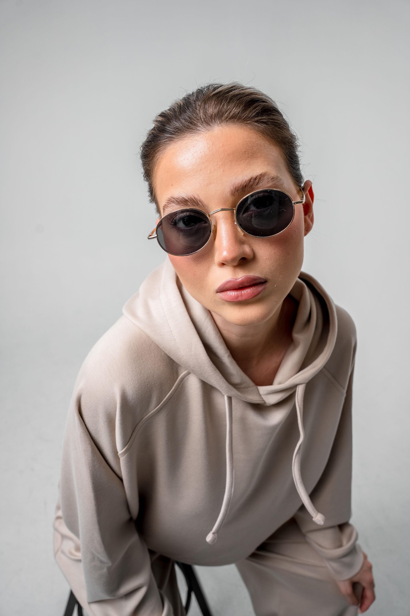 Oysho Kumaşlı Kapüşonlu Kadın Sweat Takım