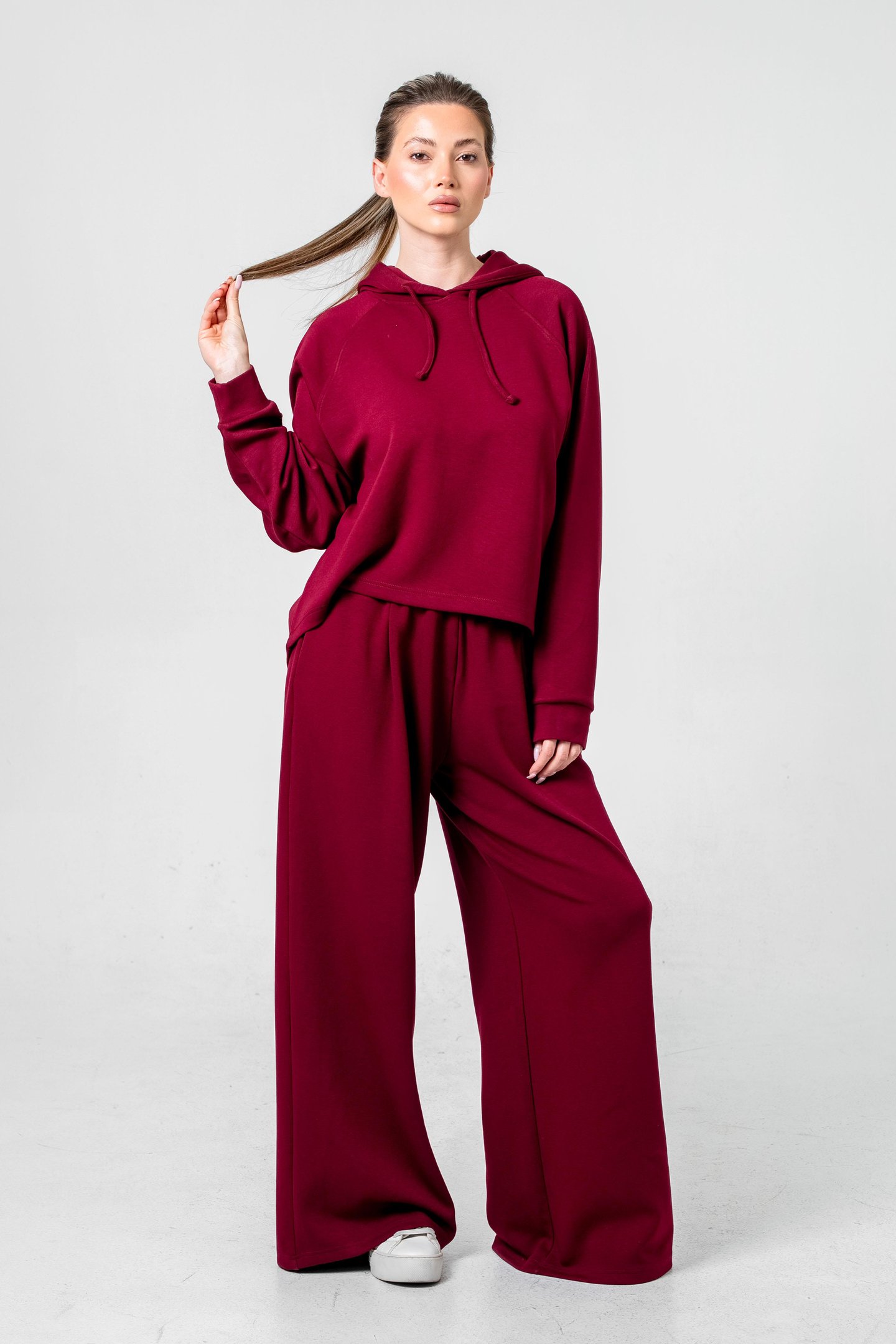 Oysho Kumaşlı Kapüşonlu Kadın Sweat Takım