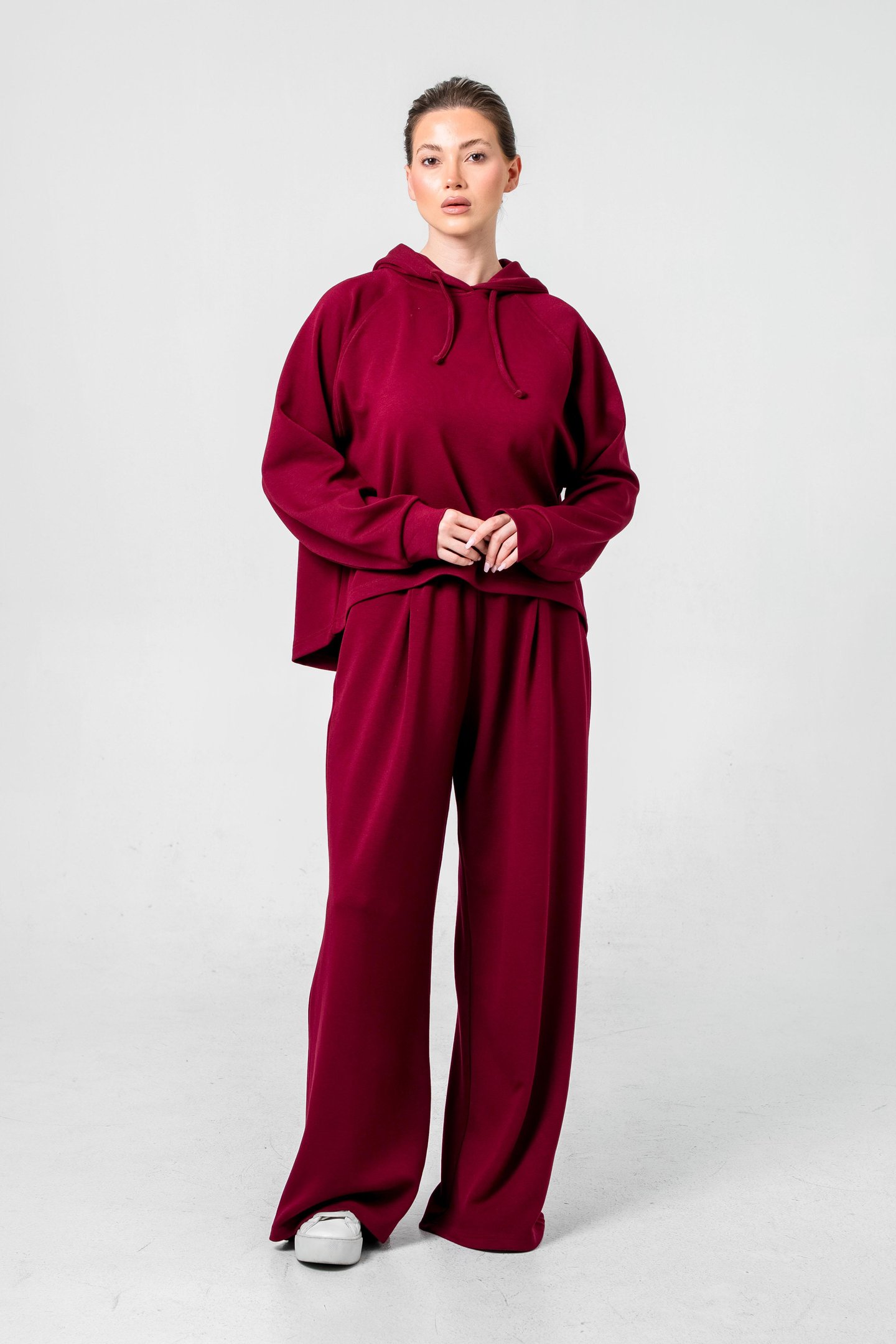 Oysho Kumaşlı Kapüşonlu Kadın Sweat Takım