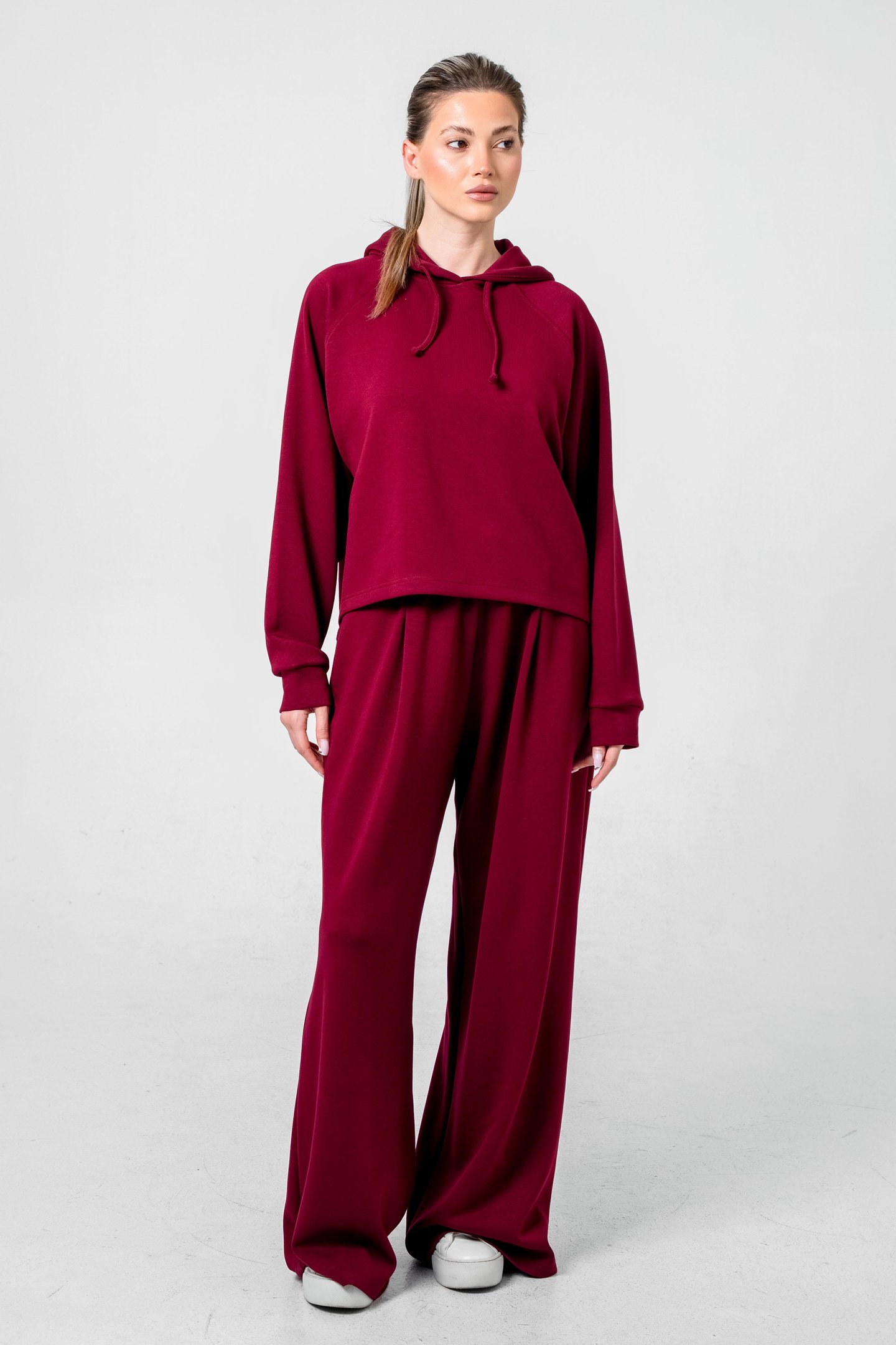 Oysho Kumaşlı Kapüşonlu Kadın Sweat Takım